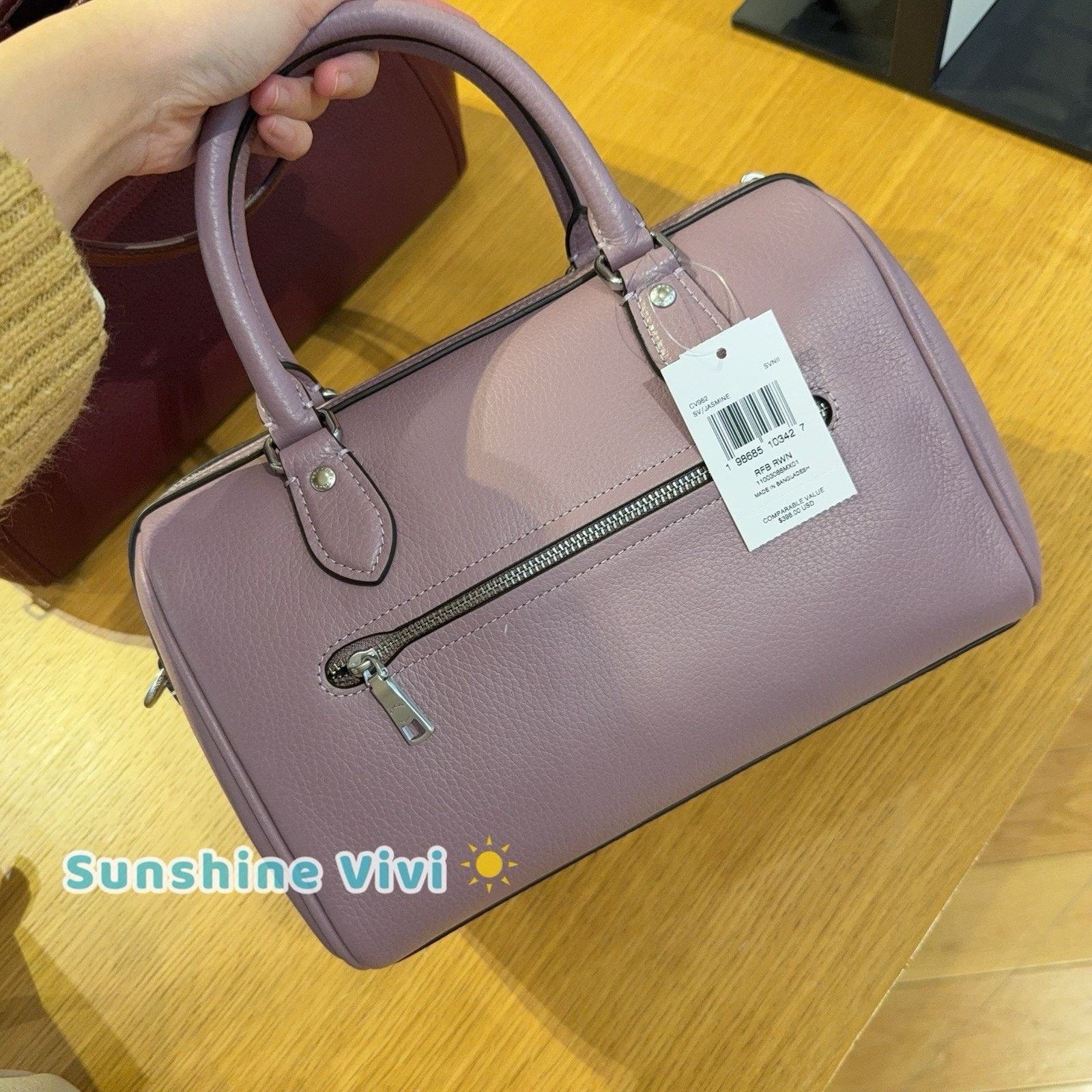 Coach NWT Coach Rowan Satchel CV962 Pebbled Leather Silver/Jasmine Size ONE SIZE - 5 Thumbnail
