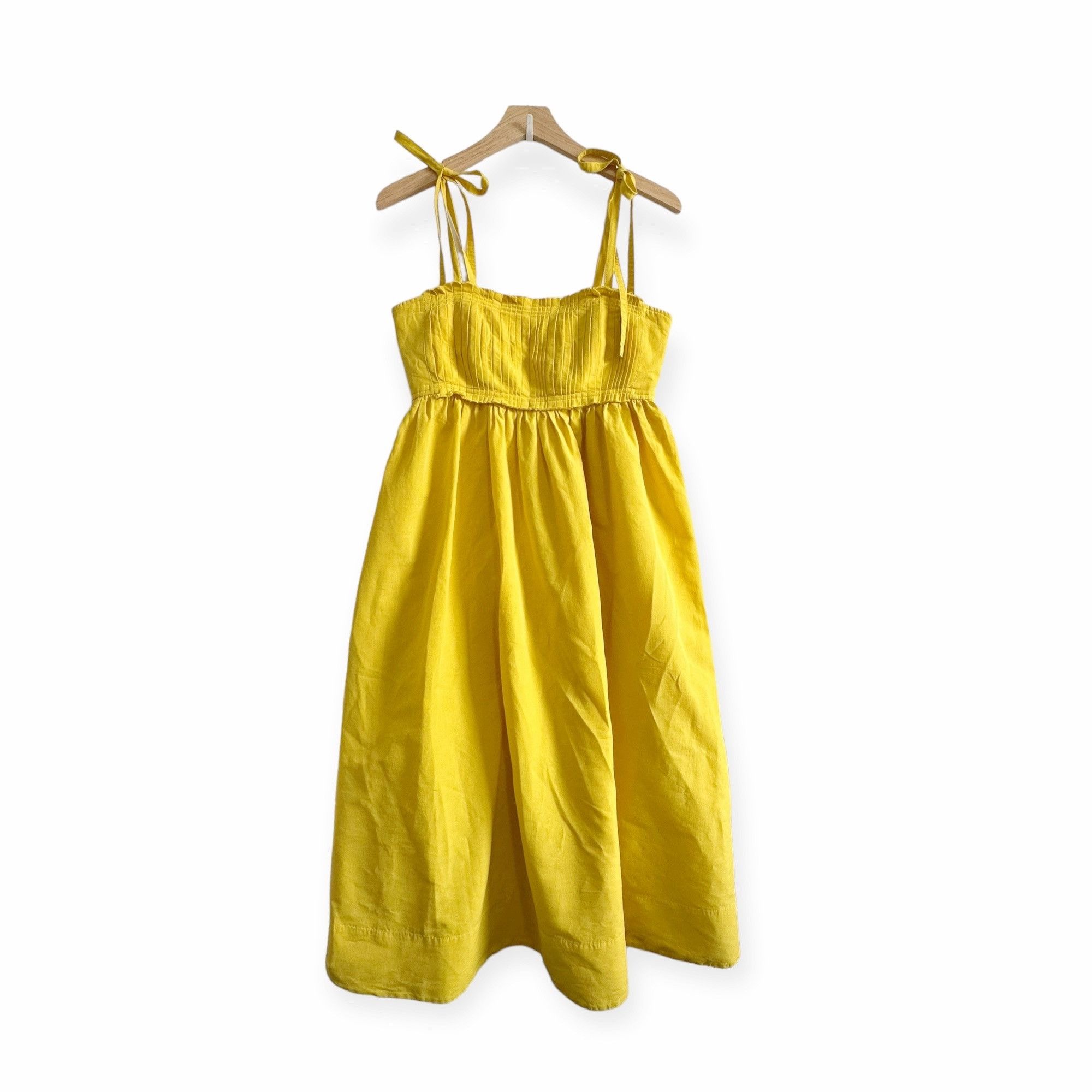 Ulla Johnson Ulla Johnson Laetitia Tie Strap Cotton & Linen Blend Midi Dr Size XS / US 0-2 / IT 36-38 - 1 Thumbnail