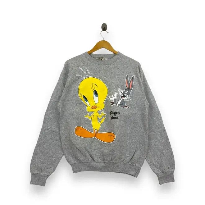 Warner Bros Vintage 1994 LOONEY TUNES Tweety & Bugs Cartoon Size M / US 6-8 / IT 42-44 - 1 Thumbnail