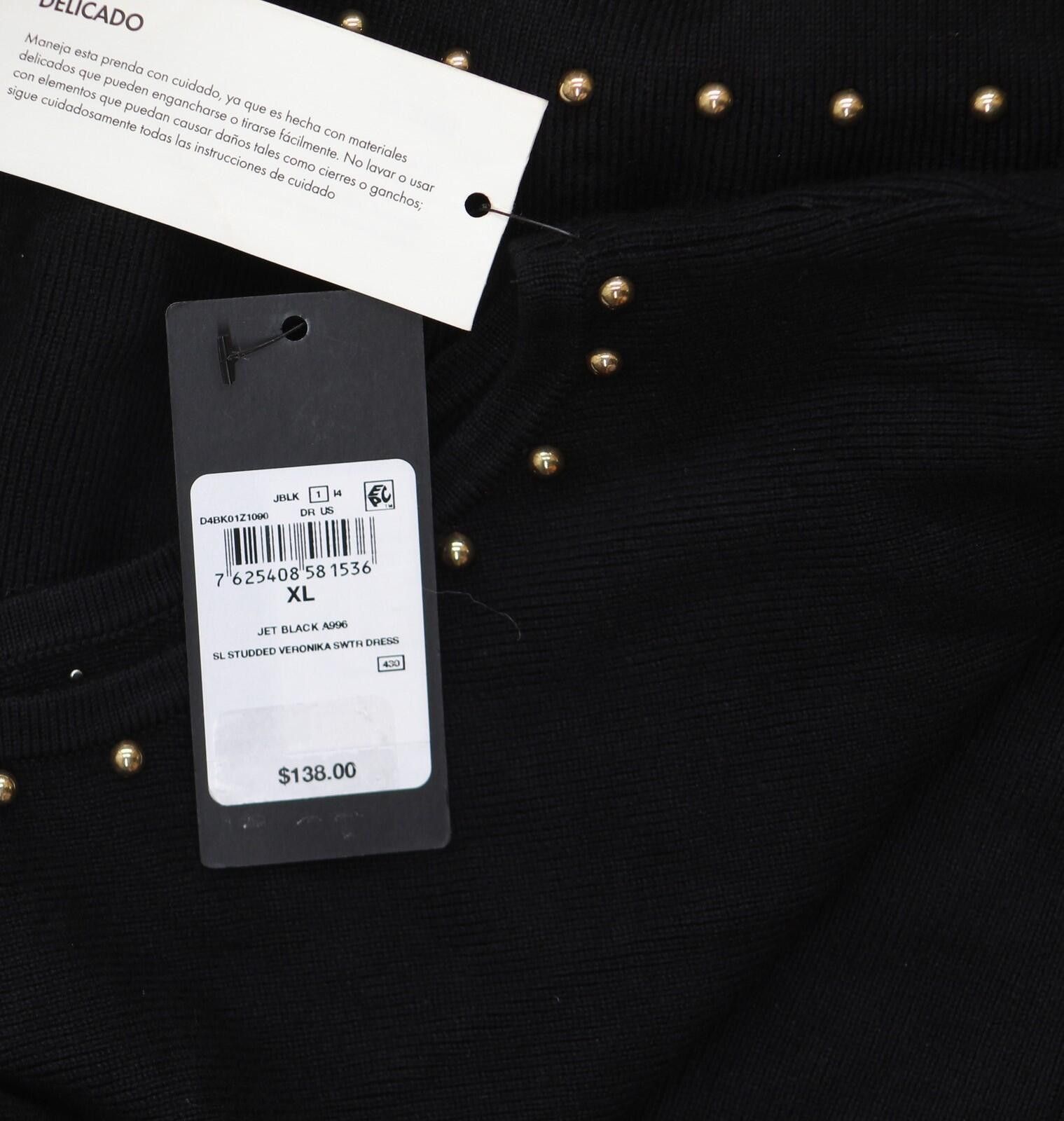 Guess Nwt Guess Womens Bodycon Veronika Sweater Dress Jet Black Xl Size XL / US 12-14 / IT 48-50 - 4 Thumbnail