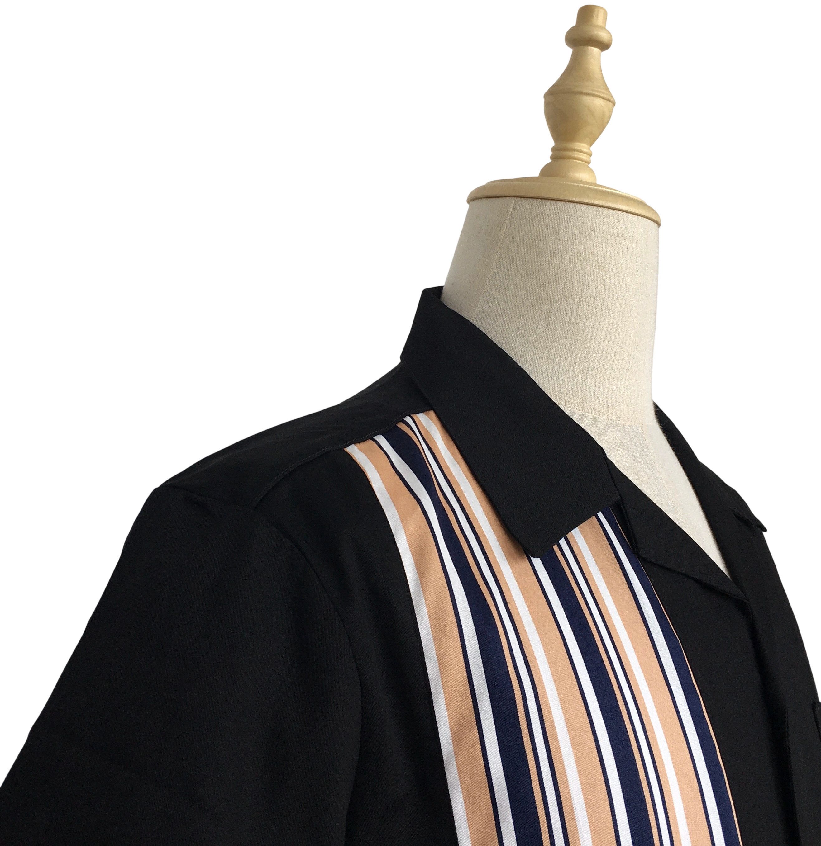 Other Black Casual Shirts Striped Panel Mens Shirts Size US XL / EU 56 / 4 - 7 Thumbnail