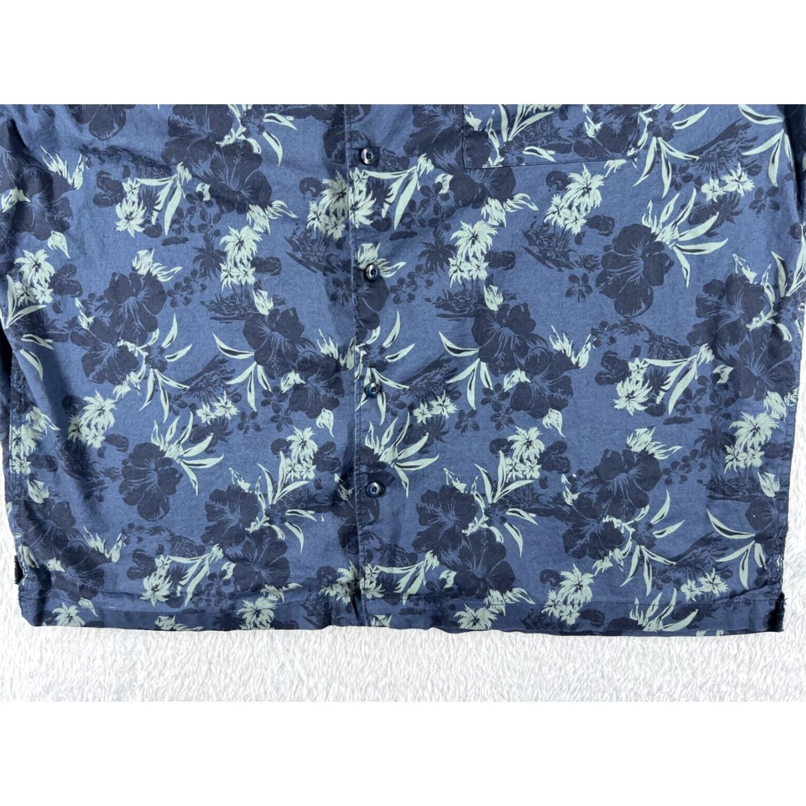 Vintage VINTAGE Mutual Weave Shirt Mens 2XL Blue Floral Button-Up Cotton Blend Pocket Beach Size US XXL / EU 58 / 5 - 5 Thumbnail