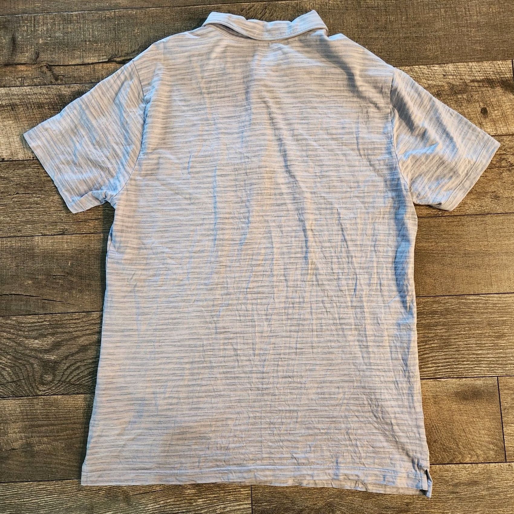 Vintage Robert Barakett Shirt Mens Large Blue Striped Short Sleeve Golf Polo Size US L / EU 52-54 / 3 - 3 Thumbnail