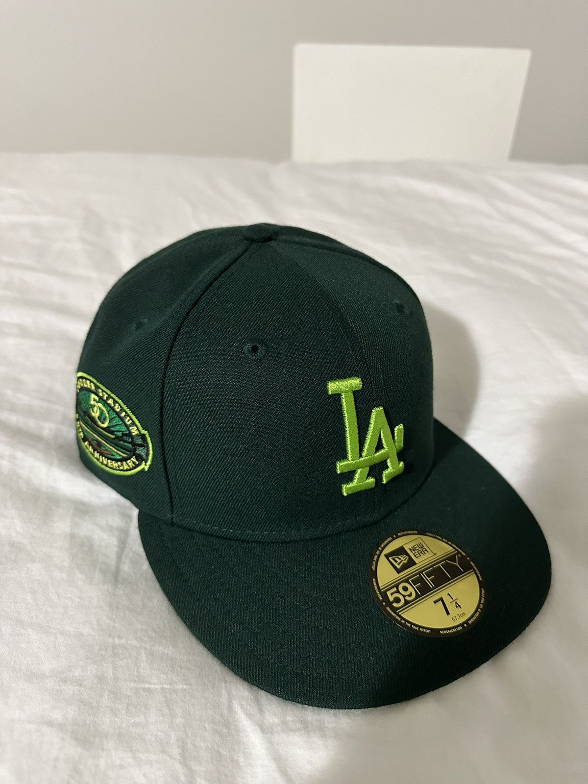 image of Hat Club x New Era Los Angeles Dodgers New Era Fitted 7 1/4 in Green, Men's