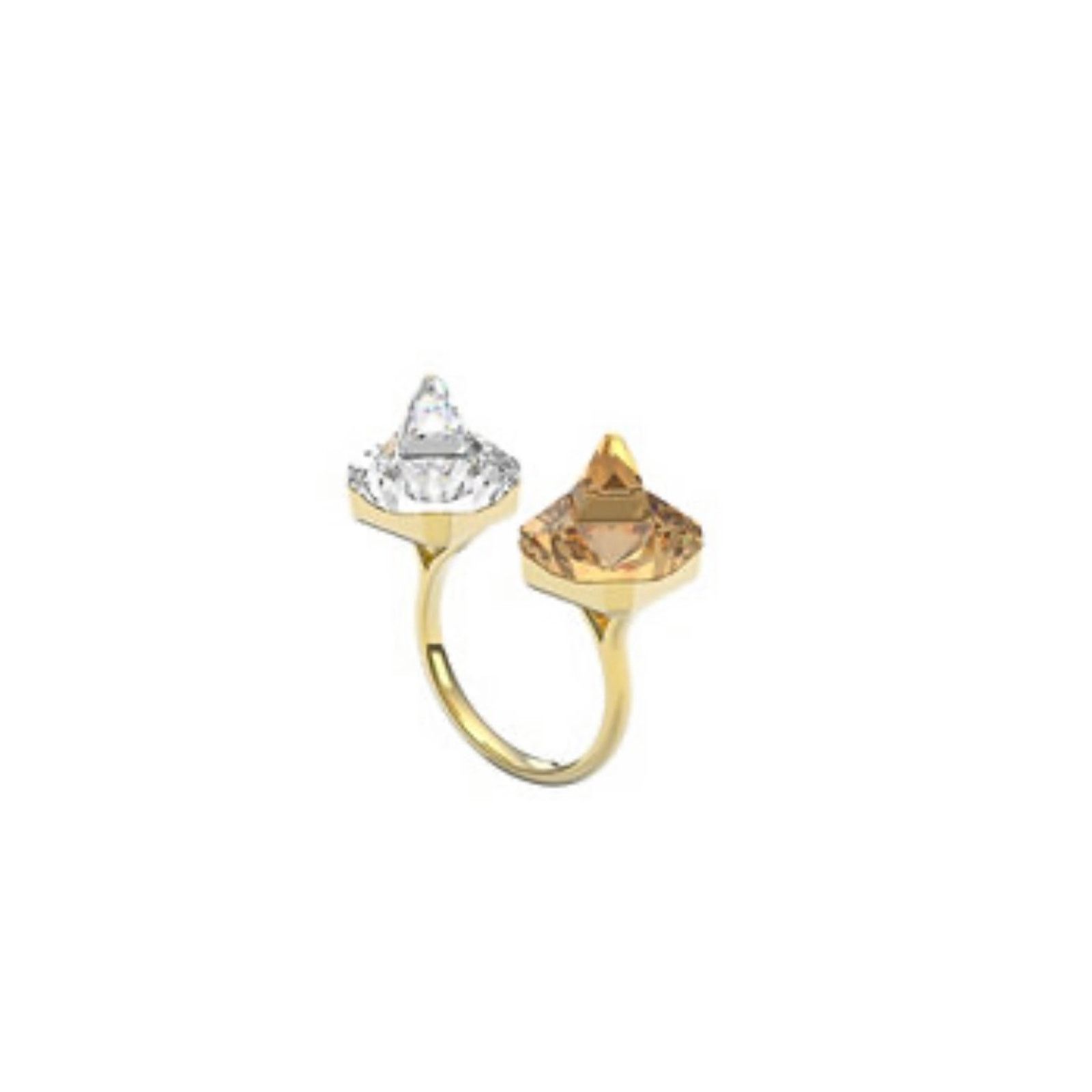 Swarovski Swarovski Ortyx open ring Pyramid cut plated 52/6 Size ONE SIZE - 1 Thumbnail