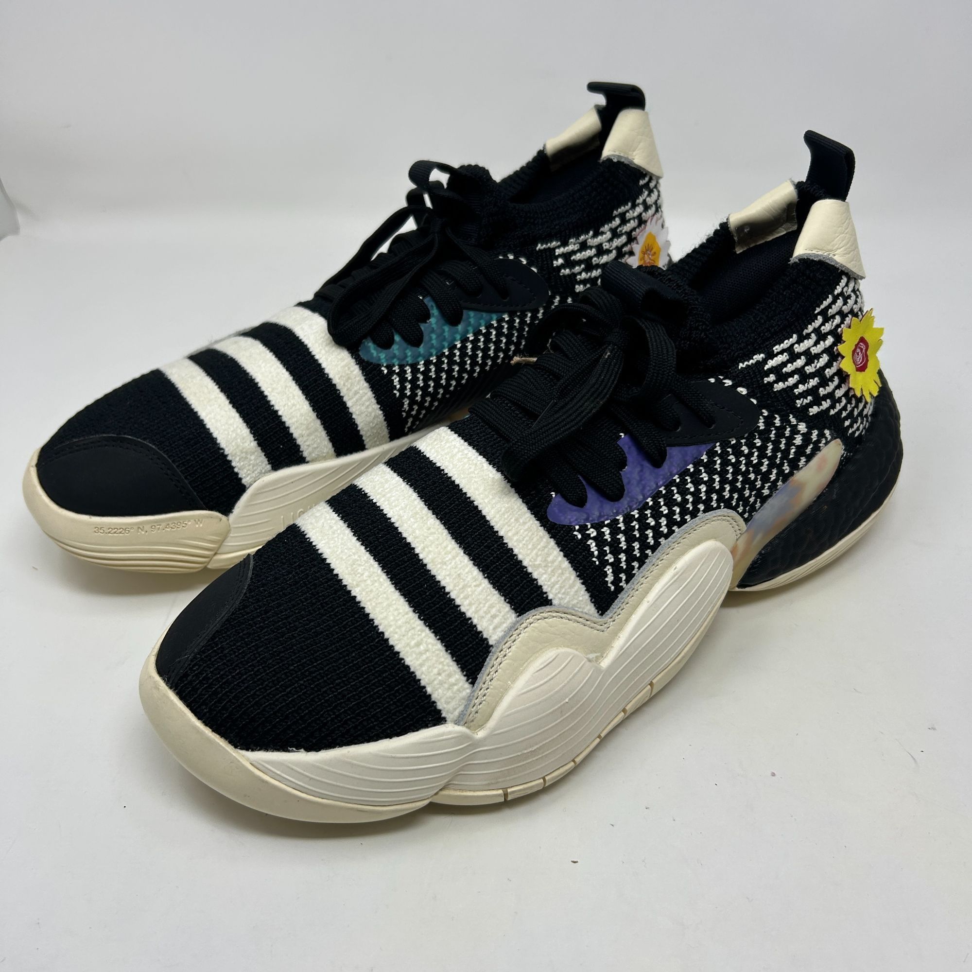 Adidas Adidas Trae Young 2 'Flowers' Black Ivory BasketballIG2590 Size US 10.5 / EU 43-44 - 6 Thumbnail