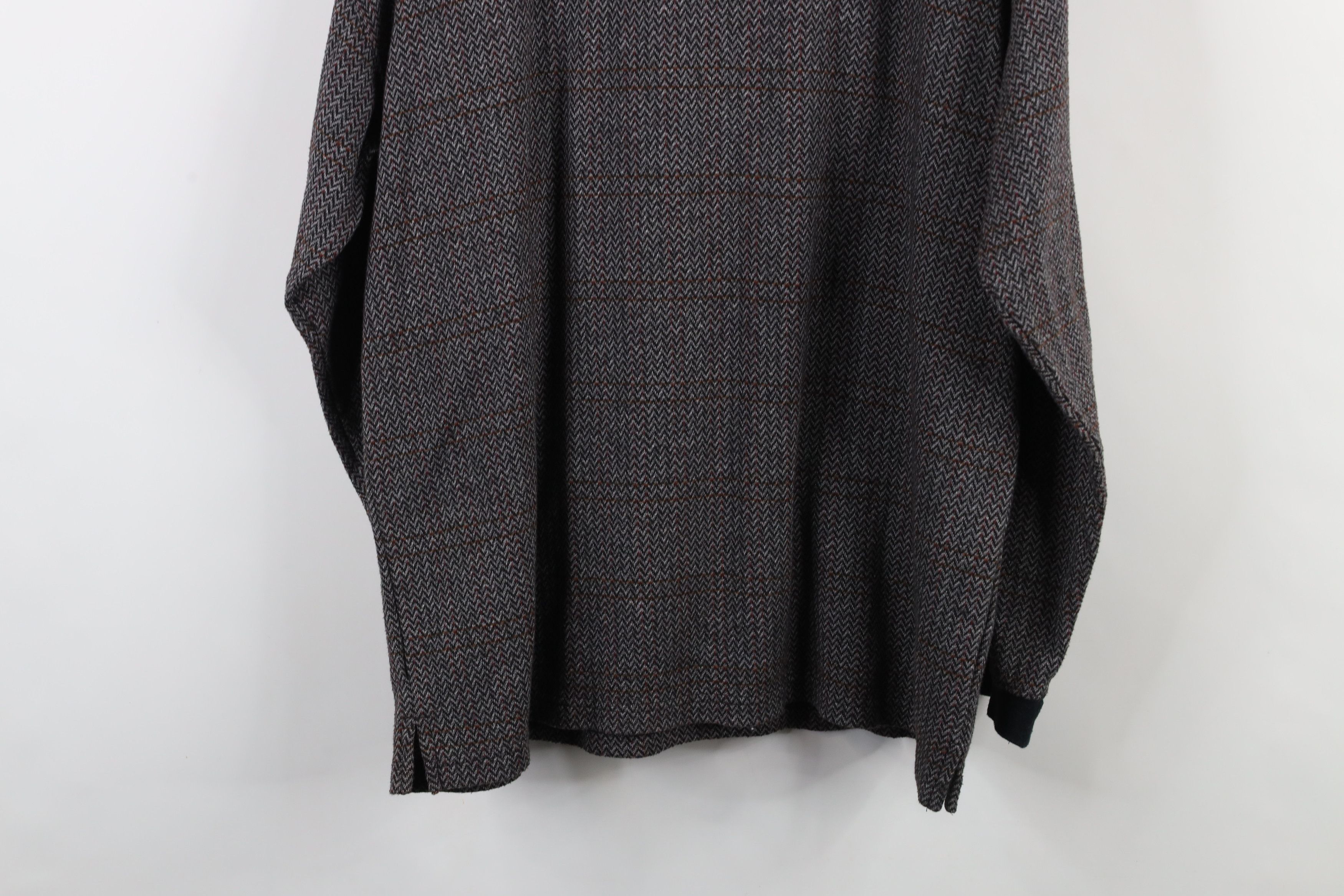 Vintage Vintage 90s Streetwear Herringbone Long Sleeve Rugby Polo Size US XL / EU 56 / 4 - 12 Thumbnail