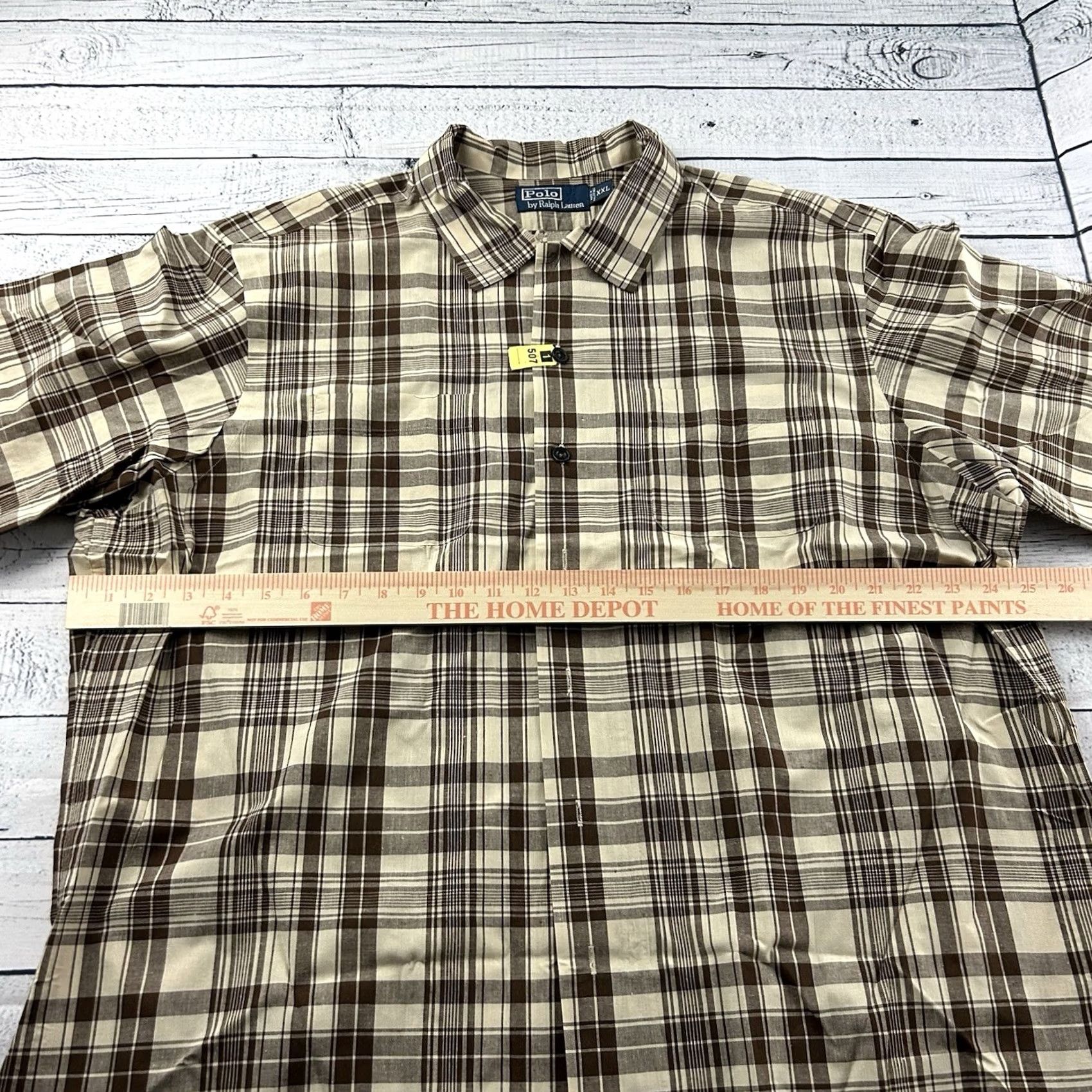 Polo Ralph Lauren Polo Ralph Lauren Shirt Mens 2XL Cotton Linen Short Sleeve Plaid Button Front Men Size US XXL / EU 58 / 5 - 5 Thumbnail