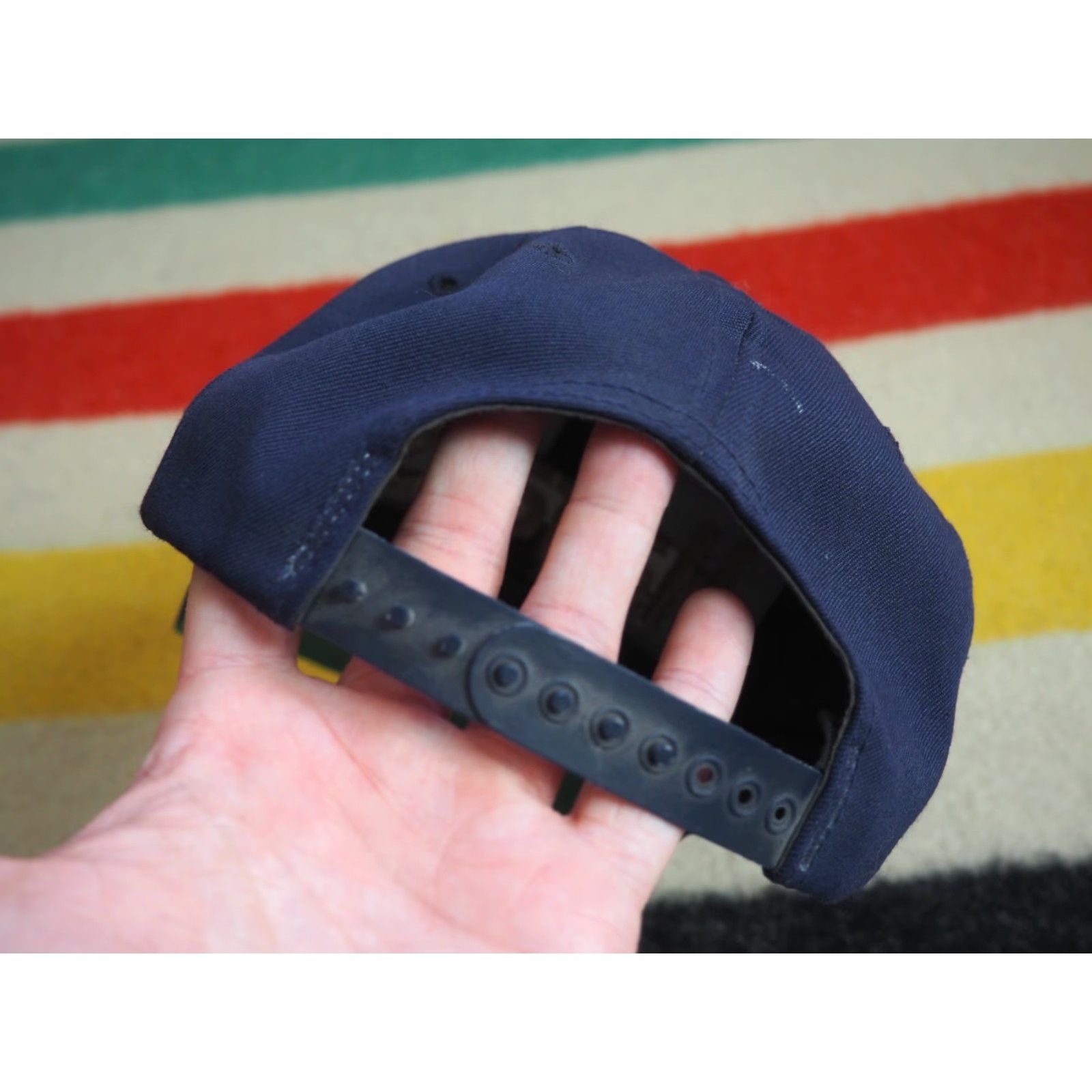 Vintage VTG 80s 90s Harrahs Lake Tahoe Resort Casino Blue USA Snapback Hat Cap OSFM Size ONE SIZE - 4 Thumbnail