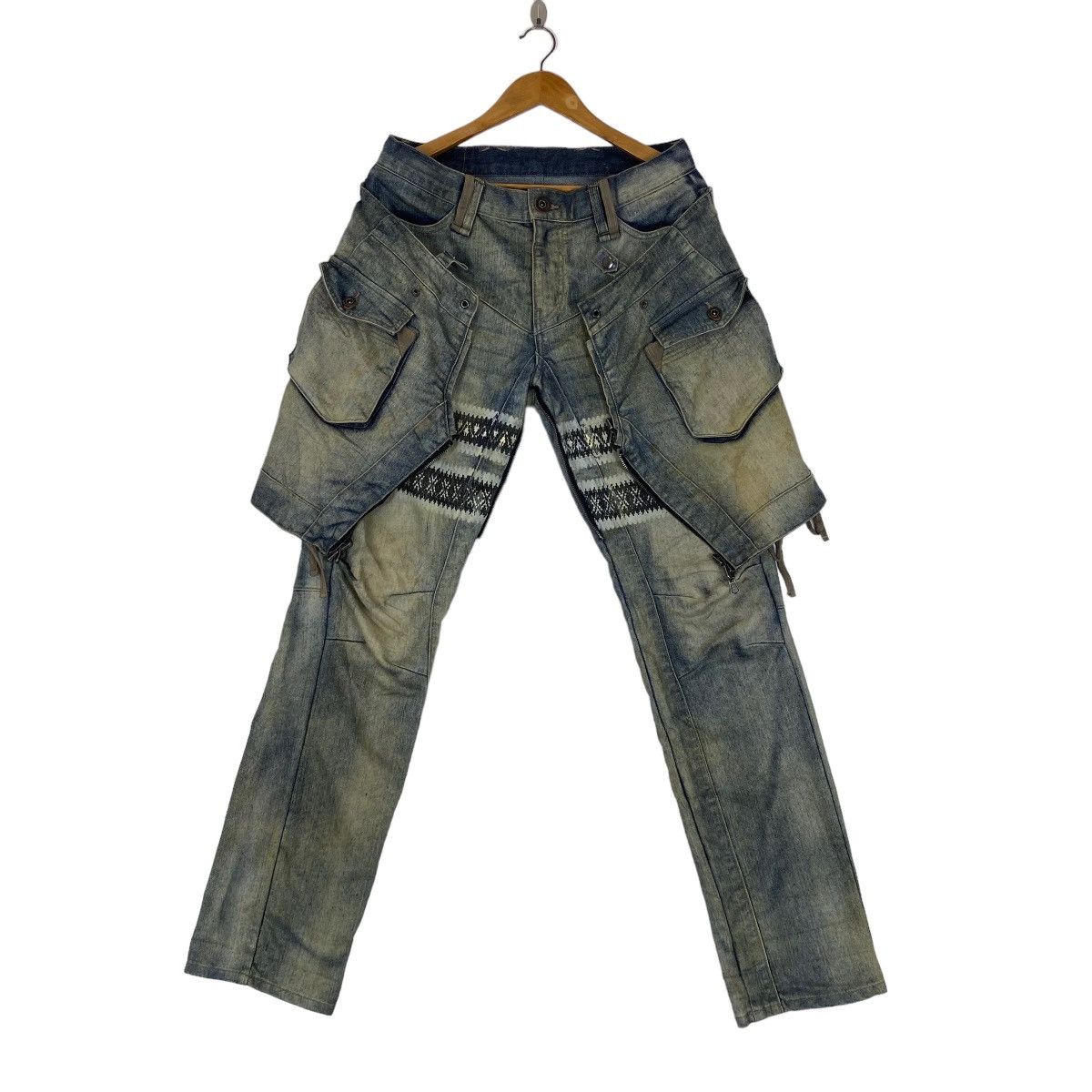 Japanese Brand ☀️PPFM Destruct Product Eastern Rock jeans Size US 33 - 2 Thumbnail