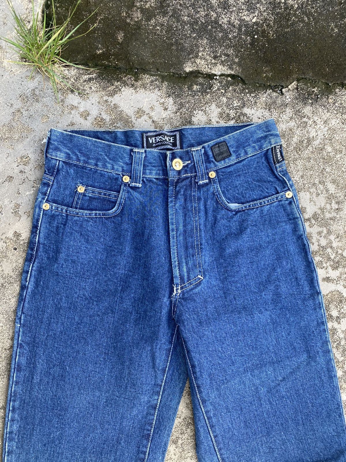 Vintage Vintage 90s Versace Couture Denim Jeans Pants Size 27" / US 4 / IT 40 - 3 Thumbnail