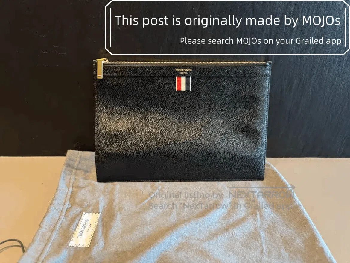 Thom Browne Thom Browne Leather Stripe Tag Hand Bag. Size ONE SIZE - 1 Thumbnail
