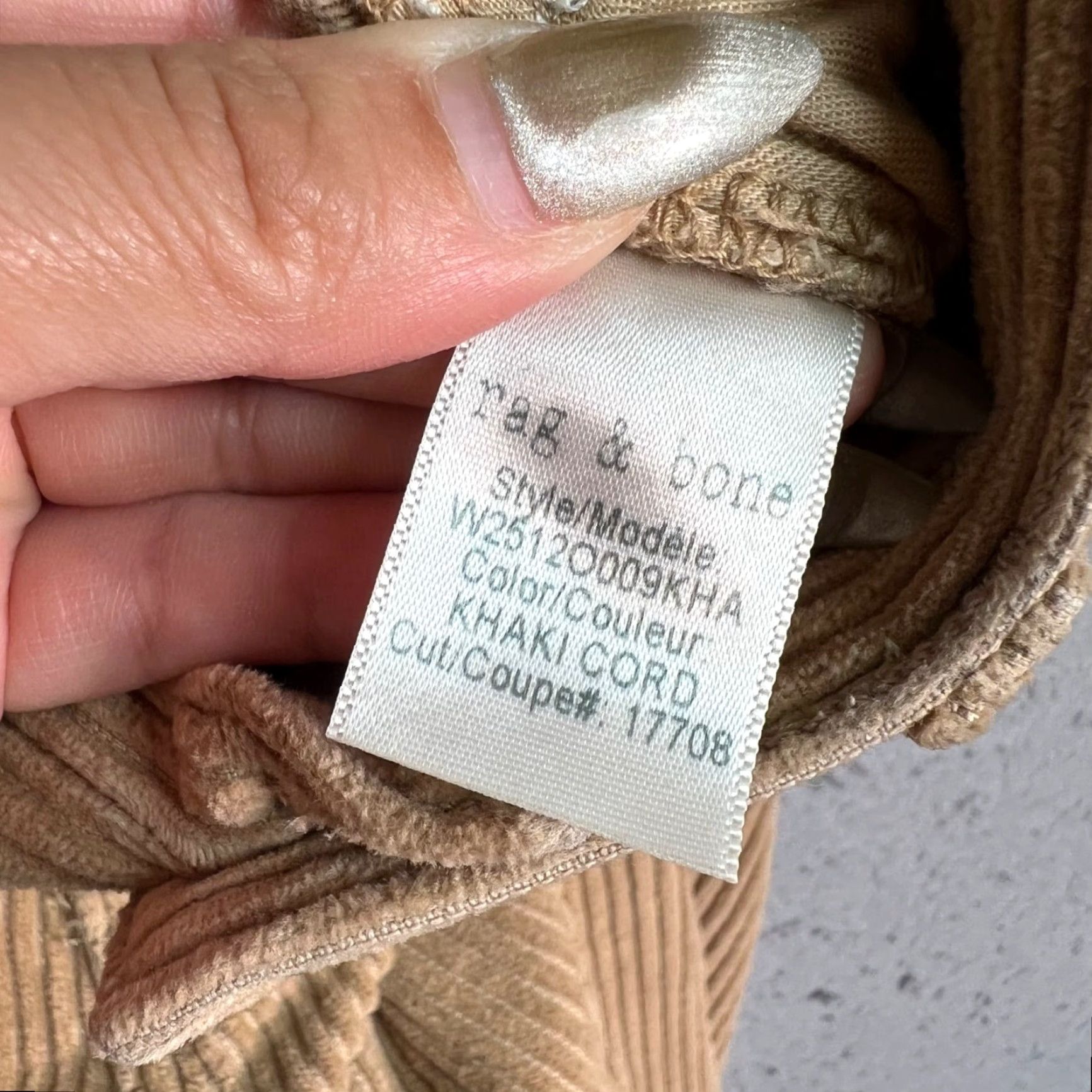 Rag & Bone VINTAGE Rag & Bone Womens Corduroy Pants Slim Leg Khaki 26 Inseam 24" Cotton Blend Ankle Pants Womens Jeans - 90s? Or Not. Size 26" / US 2 / IT 38 - 4 Thumbnail