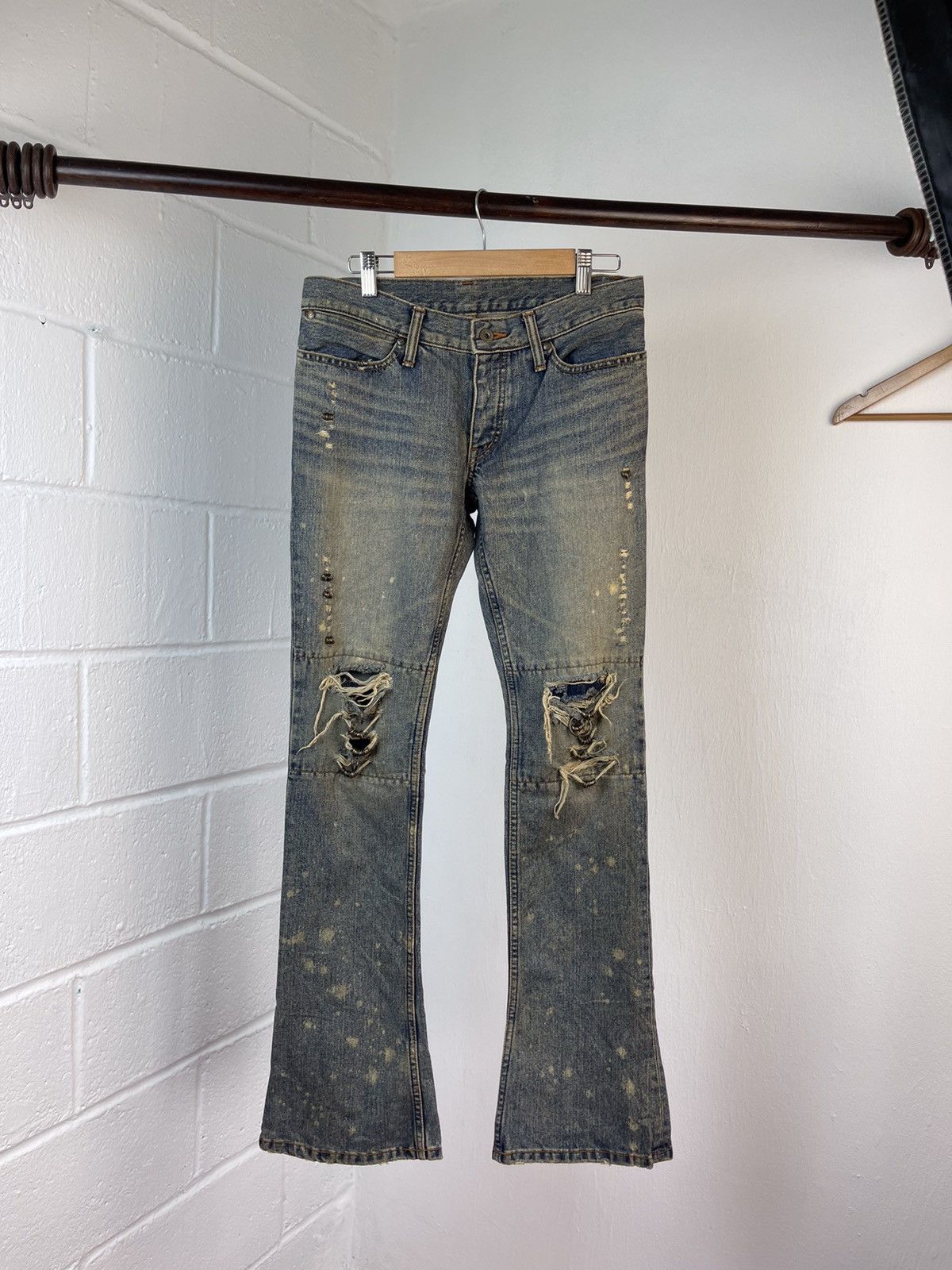 image of If Six Was Nine x Kmrii Truepiece Ifsixwasnine Mud Max Flare Denim in Blue, Men's (Size 29)