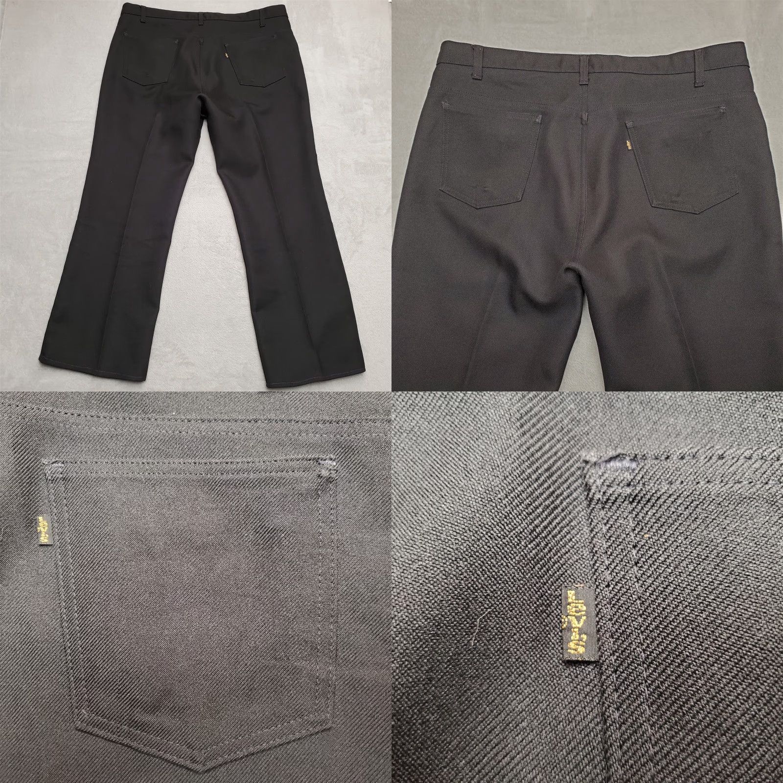 Levi's VINTAGE Levi's Pants Mens 42x32 Black 100% Dacron Polyester Western Made In USA Dress Pants Regular Twill Bootcut Flat Front Casual Pockets 90s Mens Size US 42 / EU 58 - 8 Thumbnail
