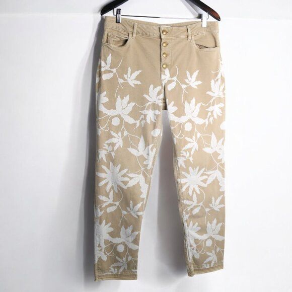 DOROTHEE SCHUMACHER Dorothee Schumacher Blurry Blooming Denim Pants Size 5 Size 32" / US 10 / IT 46 - 1 Thumbnail