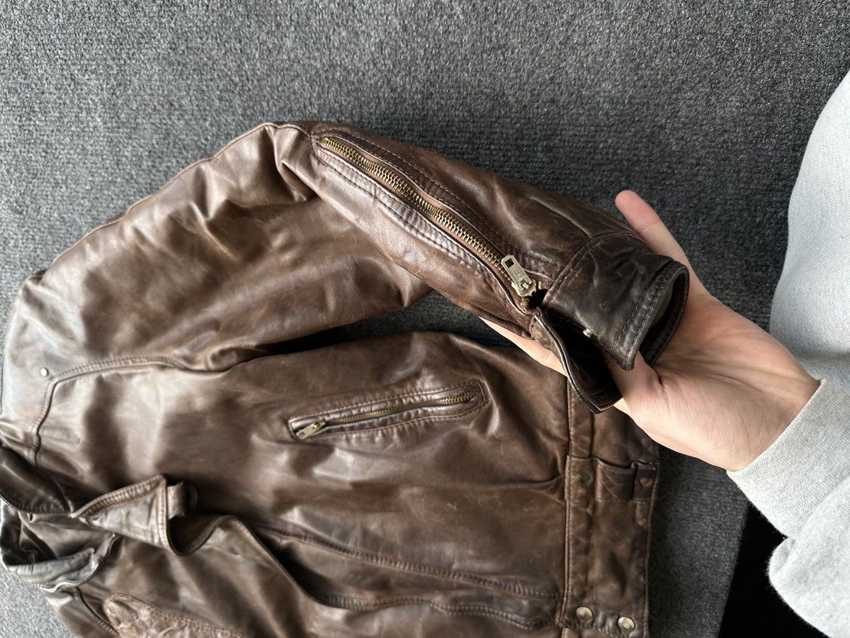 Other 🚨VNTG LEATHER JACKET AVANT GARDE WESTERN BROWN MOTO Size US XS / EU 42 / 0 - 5 Thumbnail