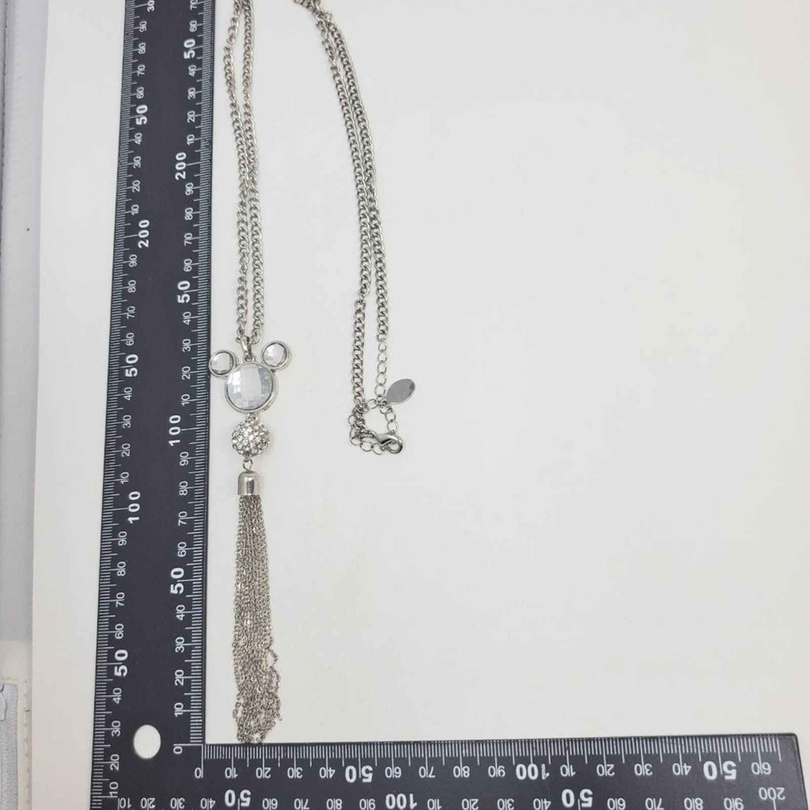 Disney Disney Mickey Mouse Rhinestone Necklace w Tassel Size ONE SIZE - 12 Thumbnail
