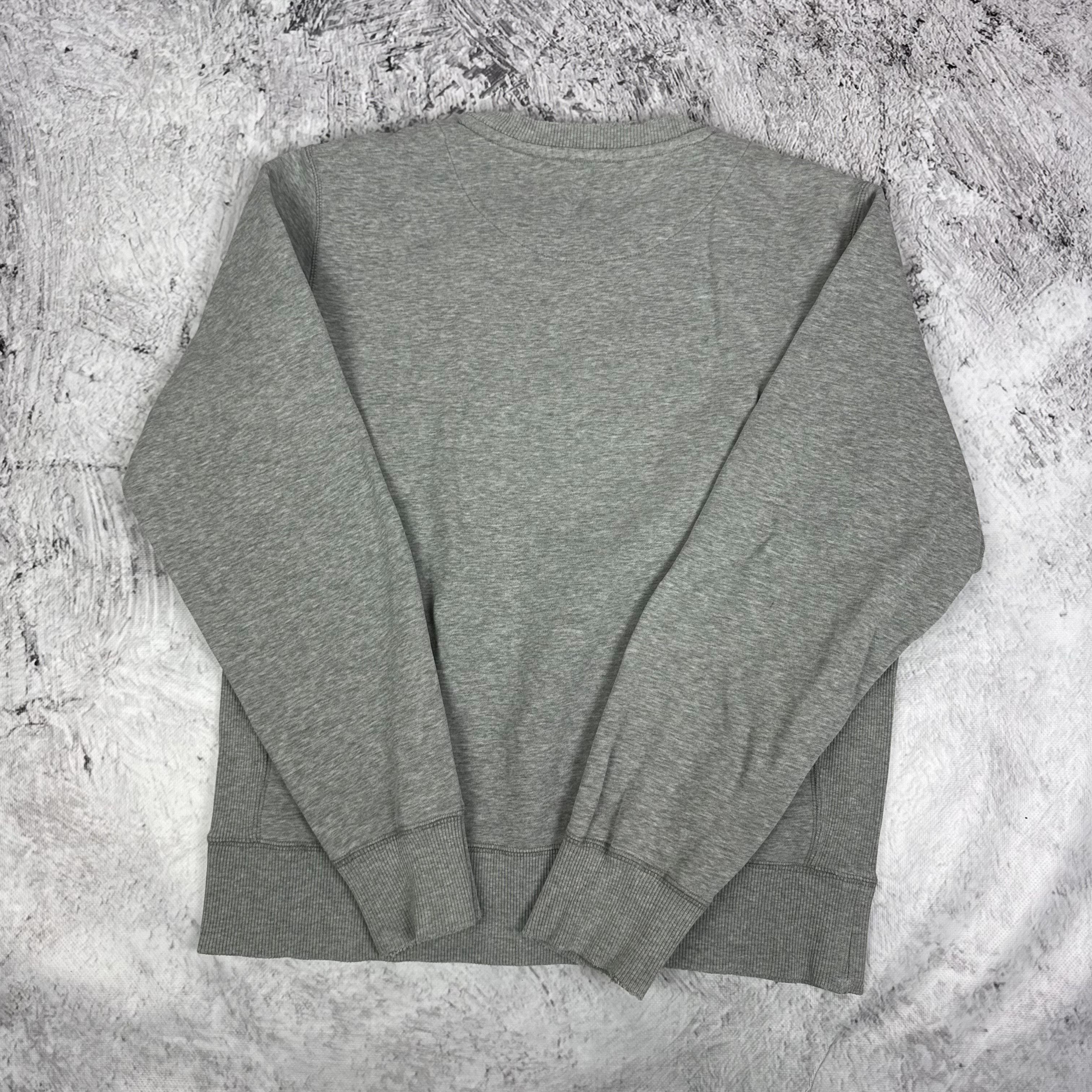 Nike Nike Men's Heather Gray Cotton Swoosh Pullover Sweatshirt S Size US S / EU 44-46 / 1 - 9 Thumbnail