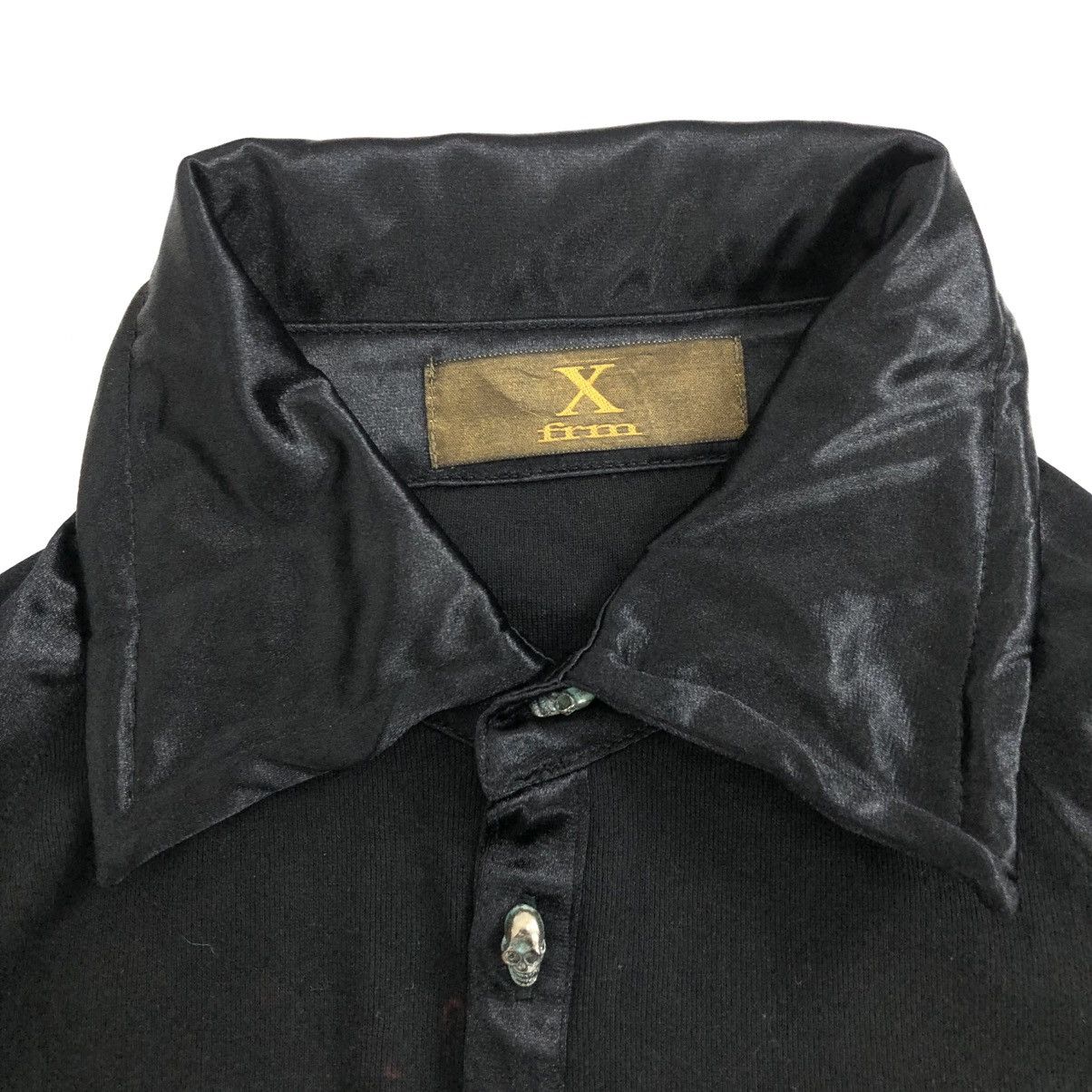 If Six Was Nine × Japanese Brand × Le Grande Bleu (L.G.B.) Xfrm Skulls Jesus Poem Half Lgb Goa Style Button Polo Shirt Size S / US 4 / IT 40 - 11 Thumbnail