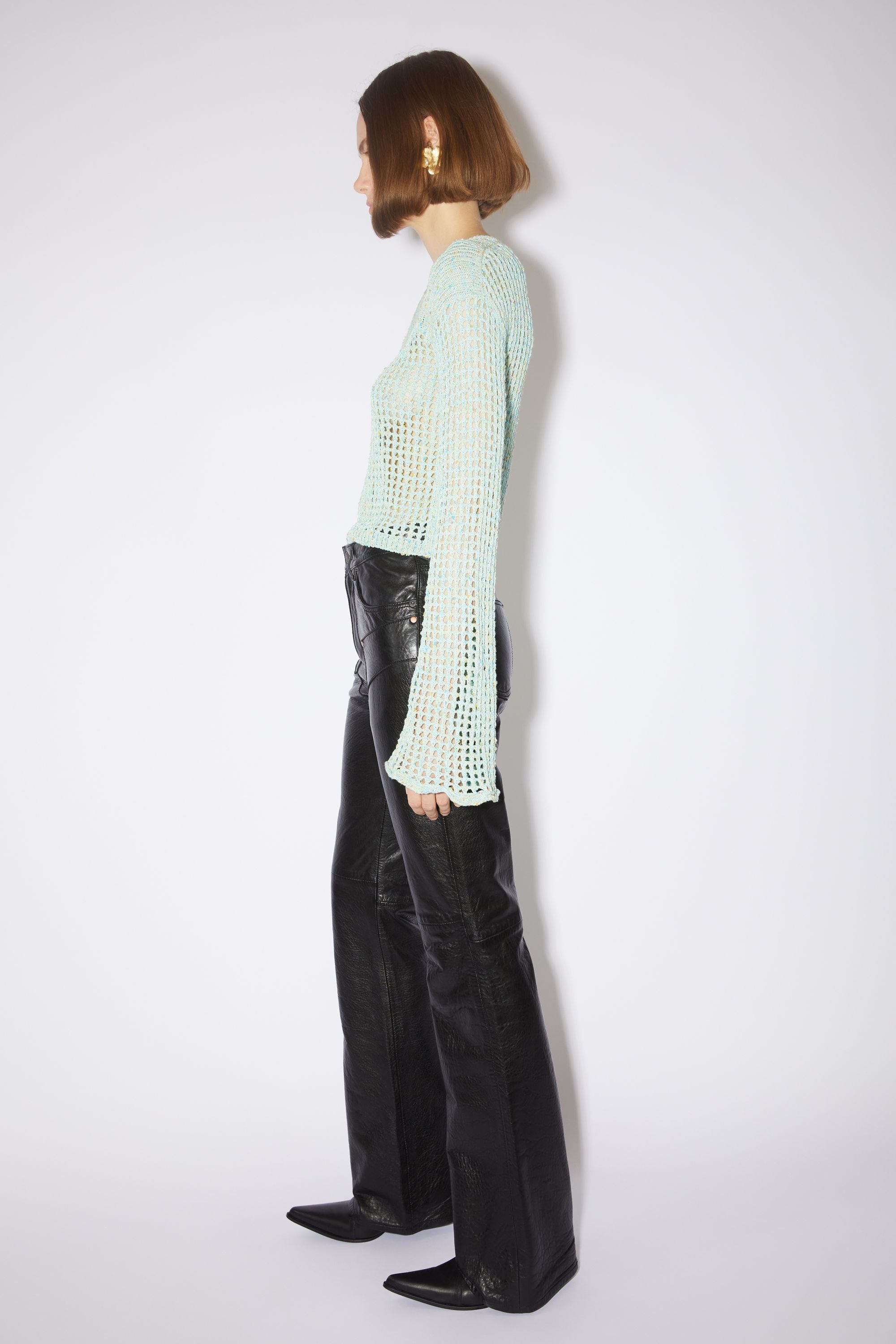 Acne Studios $1835 Acne Studios Paneled Leather Pants Size 27" / US 4 / IT 40 - 3 Thumbnail