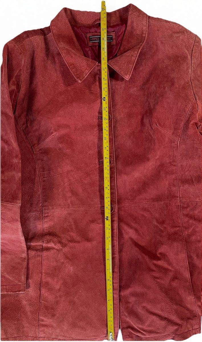 Other Hypo Active Suede Leather Jacket Womens 2X Button Front Size XXL / US 16-18 / IT 52-54 - 7 Thumbnail