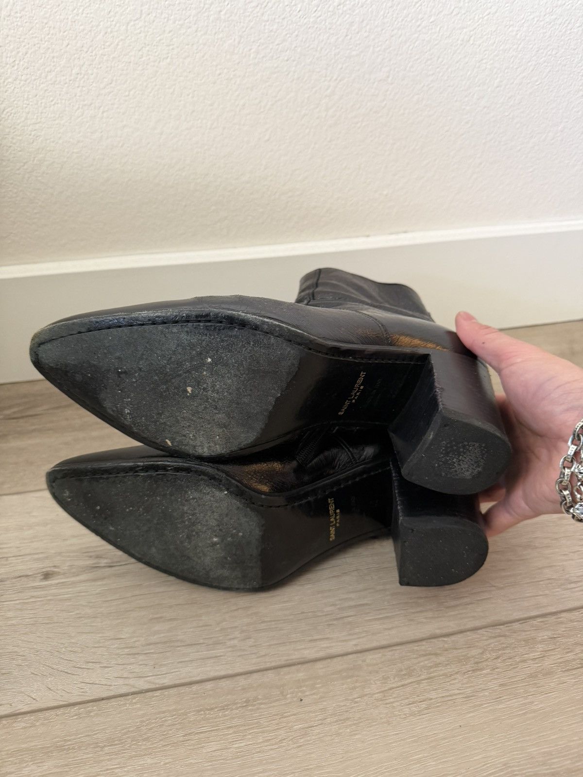 Saint Laurent Paris FW15 Crinkled Leather French 85 Boots 42 Size US 9 / EU 42 - 6 Thumbnail