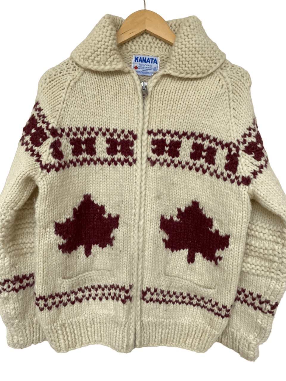 Coogi Winter Kanata Canada Pure Virgin Wool Knit Zip Up Sweater Size US L / EU 52-54 / 3 - 3 Thumbnail