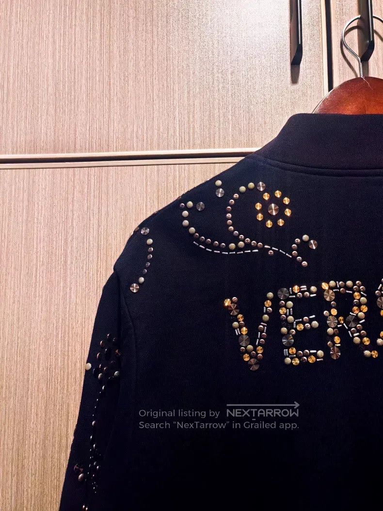 Versace Versace Metal studded logo zipper jacket Size US L / EU 52-54 / 3 - 6 Thumbnail