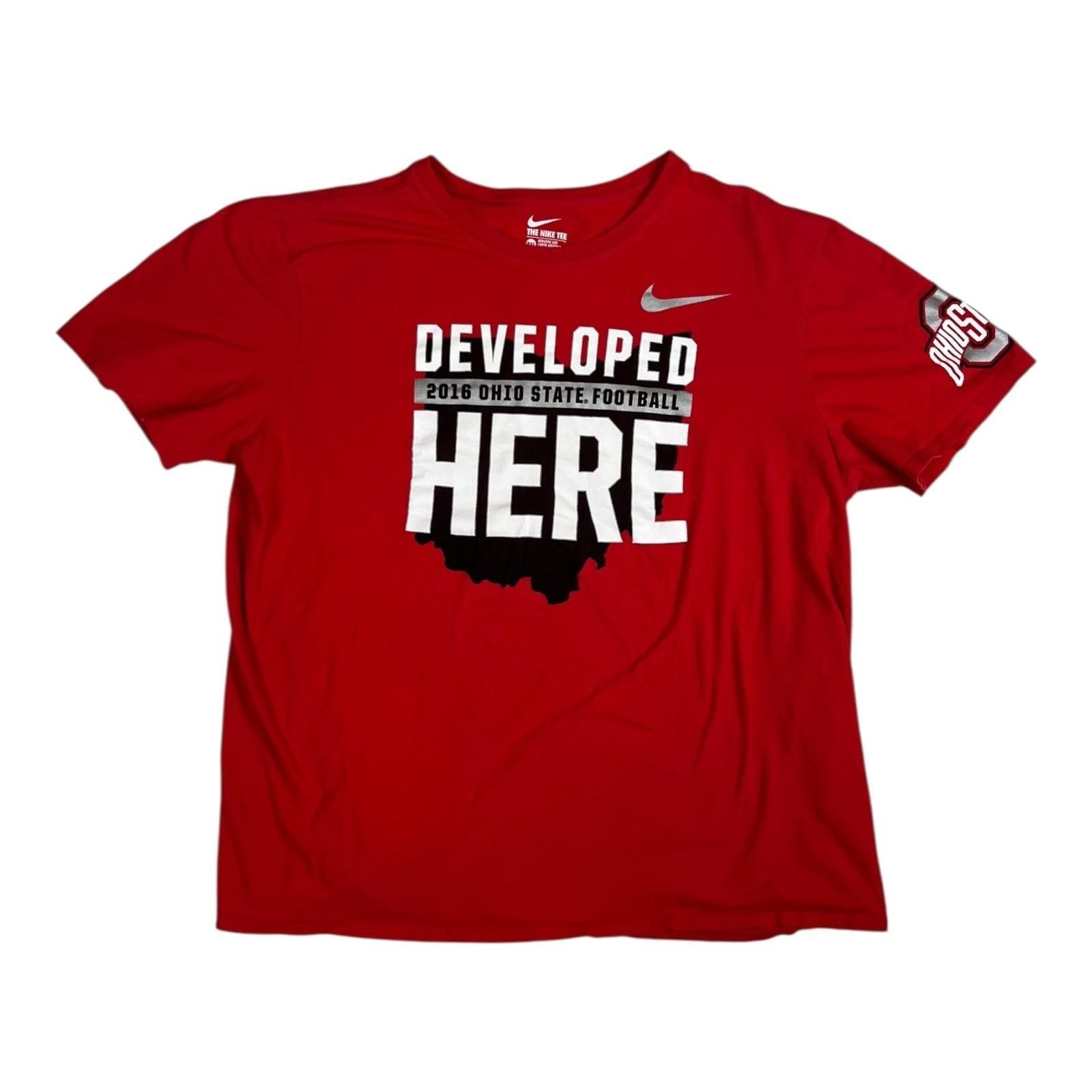 Nike Ohio State Buckeyes Shirt Mens XXL Red 2016 Football Nike Te Size US XXL / EU 58 / 5 - 1 Thumbnail