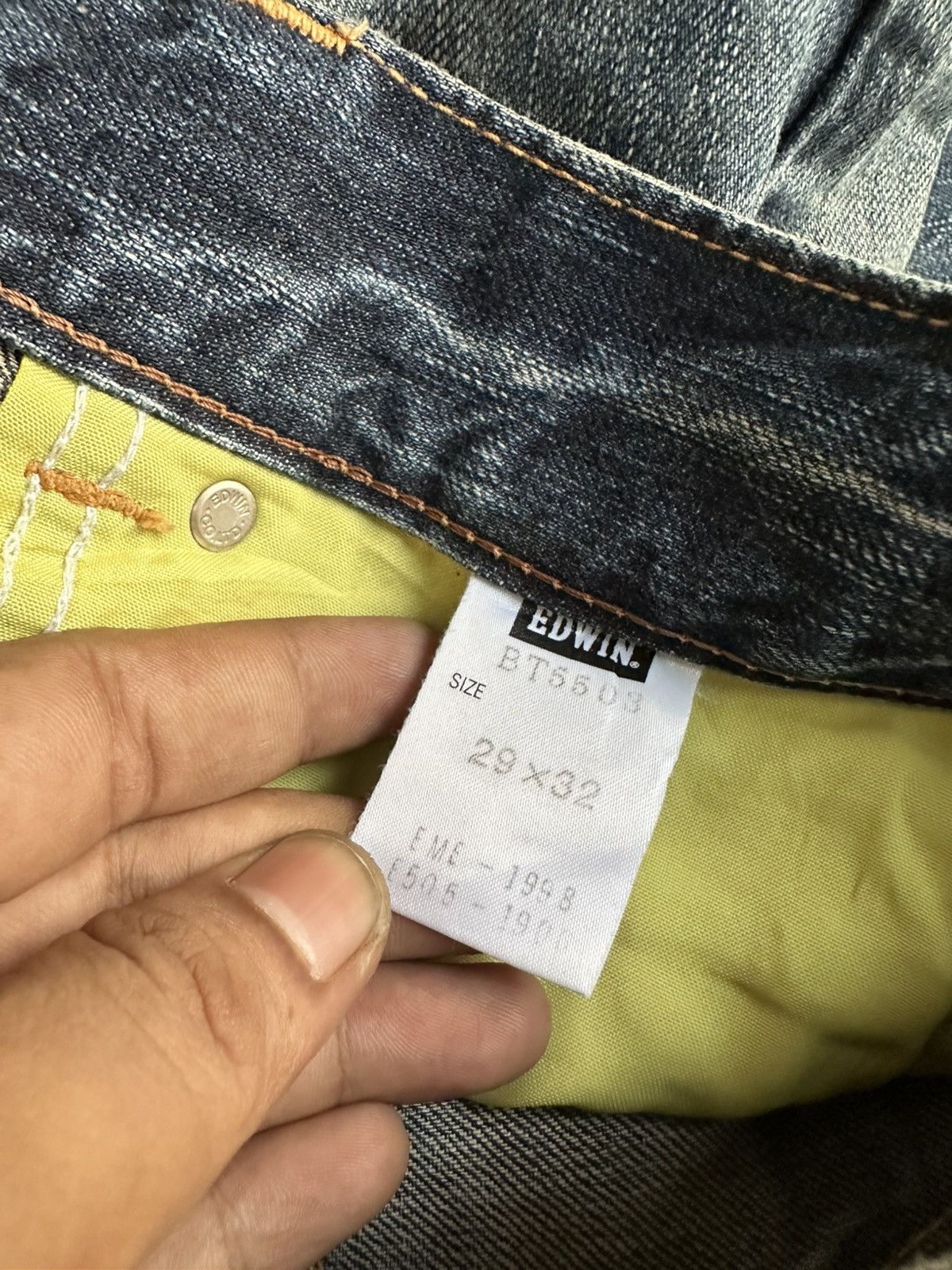 Japanese Brand FLARE Edwin 503 Low Rise Design Denim Size US 31 - 17 Thumbnail