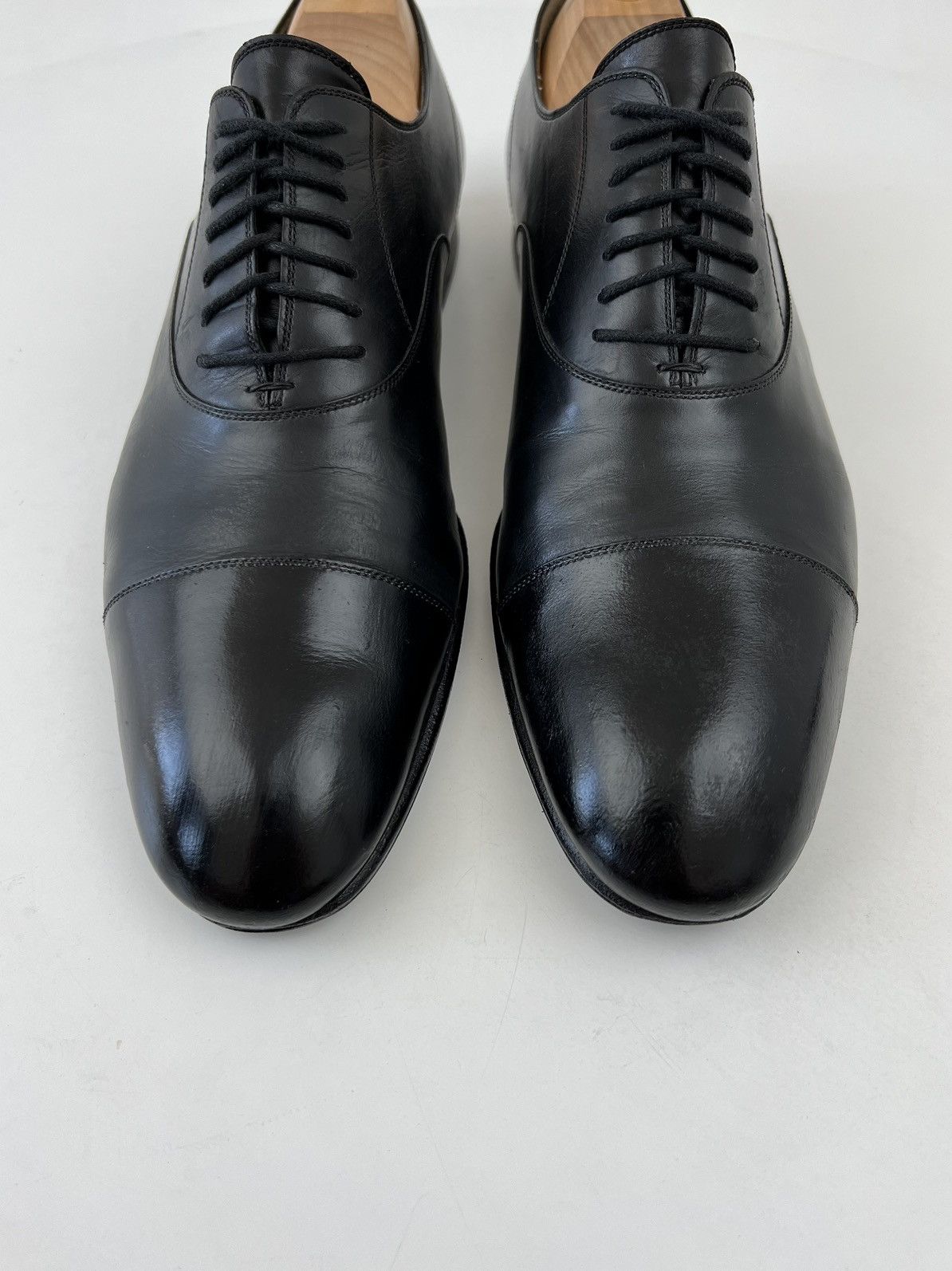 Gucci GUCCI Logo Lace Up Oxfords Leather Shoes Size US 11 / EU 44 - 4 Thumbnail