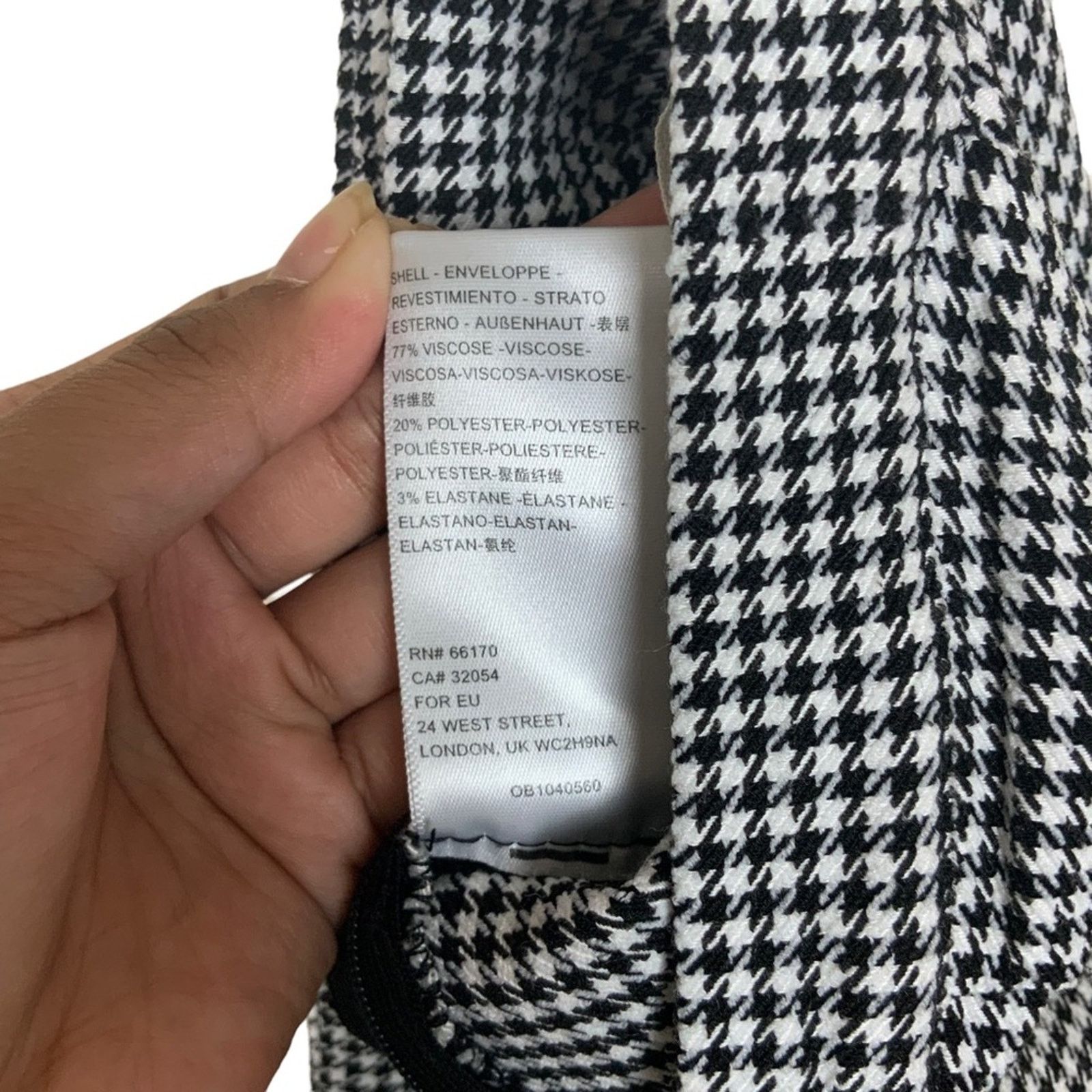 Urban Outfitters Urban Outfitters Side Houndstooth Side Slit Legging Black 0 Size 25" / US 0 / IT 36 - 9 Thumbnail