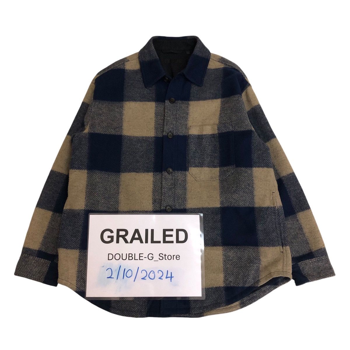 Flannel Vintage Chore Wool Jacket Uniqlo Issey Miyake Tartan Design Size US L / EU 52-54 / 3 - 1 Thumbnail