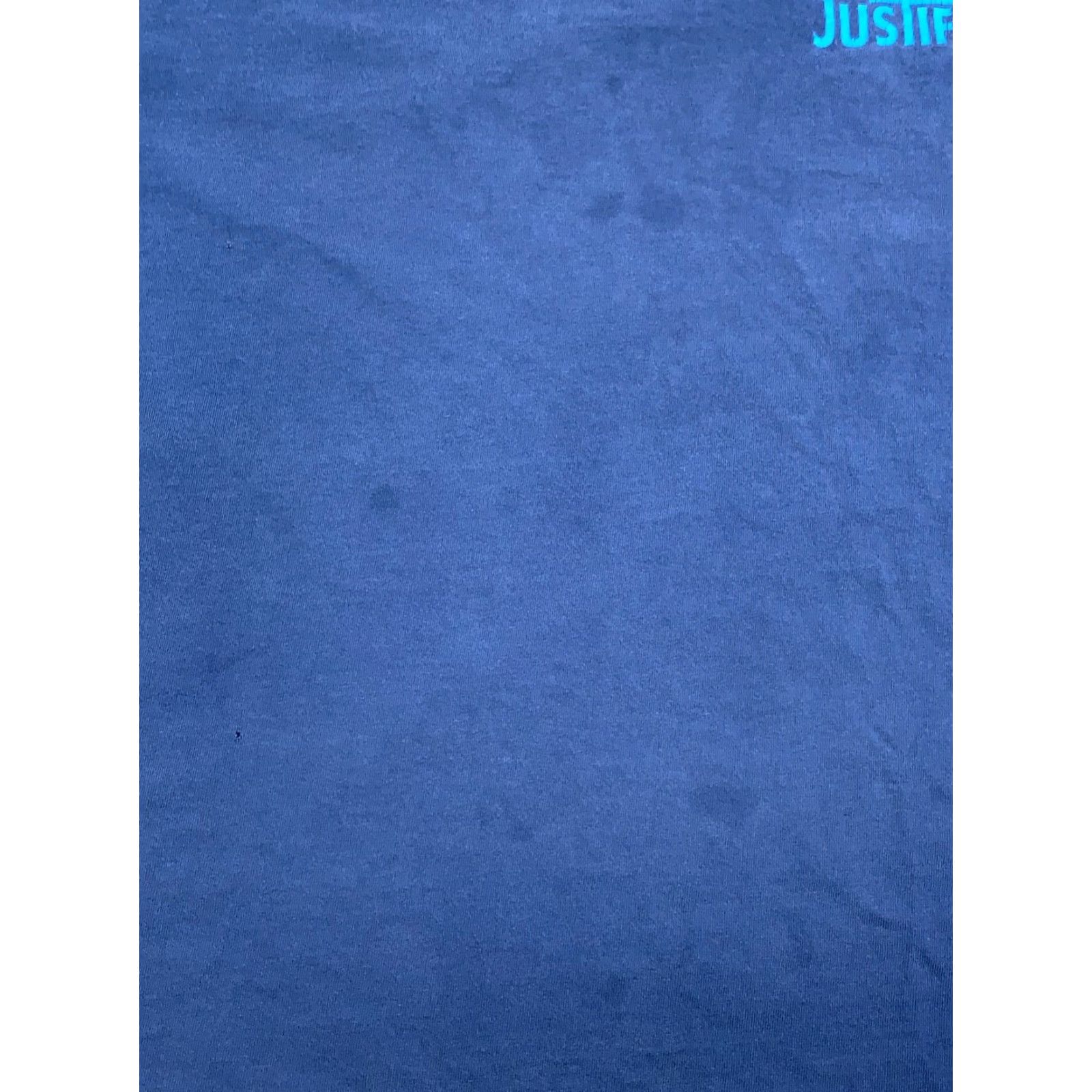 Delta VINTAGE Delta T-Shirt Mens XL Blue 90s Jesus Justified Distress Crew Neck Short Sleeve Midwest 2000-2009 Size US XL / EU 56 / 4 - 6 Thumbnail
