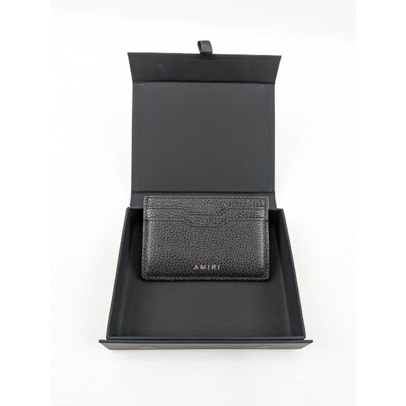Amiri o1rshd1 Size: OS / Iconic Emb Leather Card Holder in Black Size ONE SIZE - 10 Thumbnail