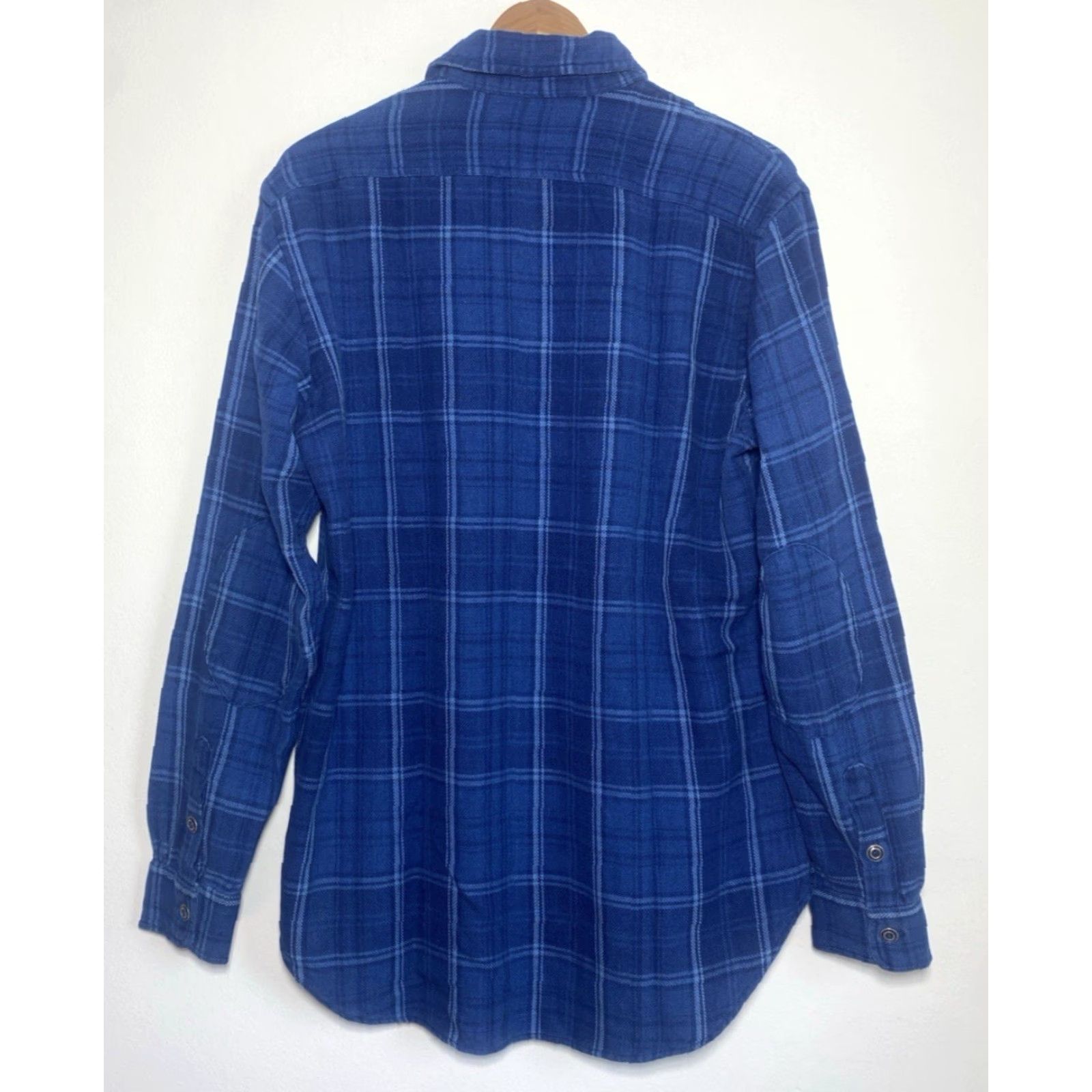 Polo Ralph Lauren Polo Ralph Lauren Men's Plaid Flannel Shirt - Button-Up, Long Sleeve, Elbow Patches, Size L, Blue, Classic Fit Size US L / EU 52-54 / 3 - 2 Thumbnail