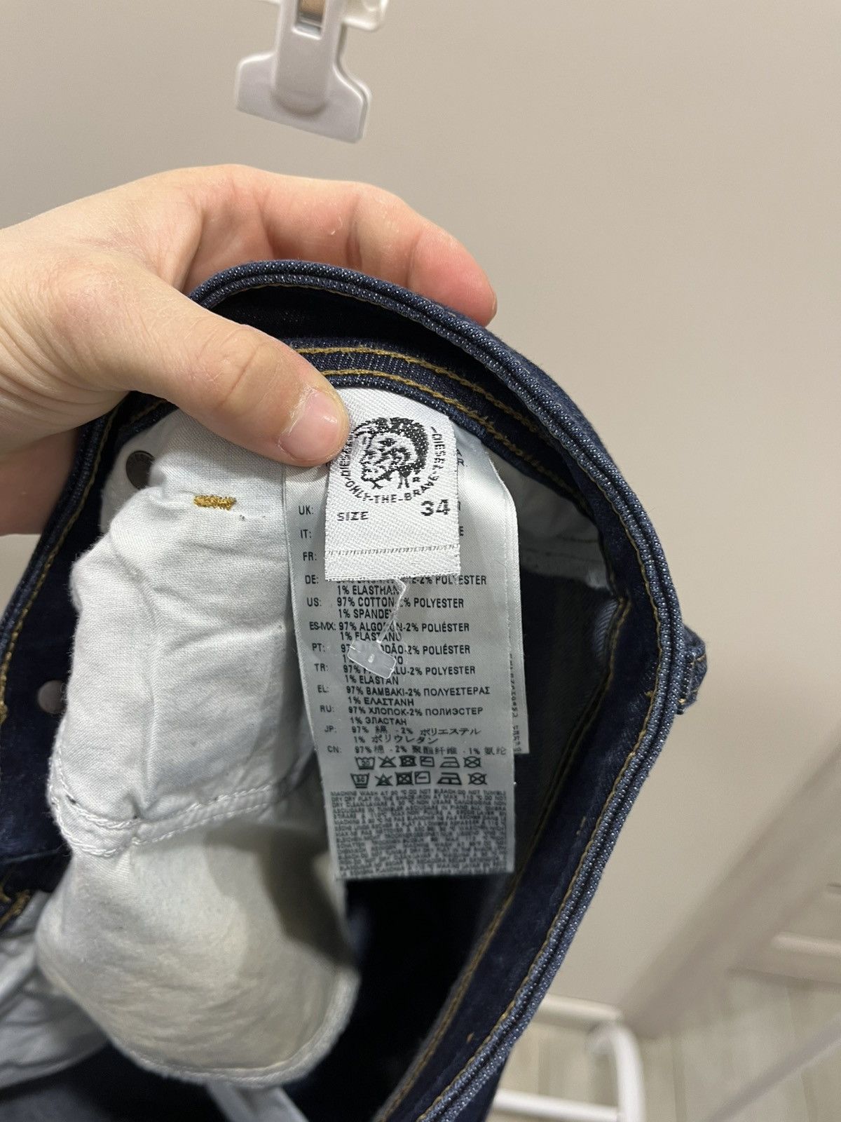 Diesel ‼️ Vintage y2k Diesel Sleenker Navy Denim Pants 34/32 Blue Size US 34 / EU 50 - 7 Thumbnail