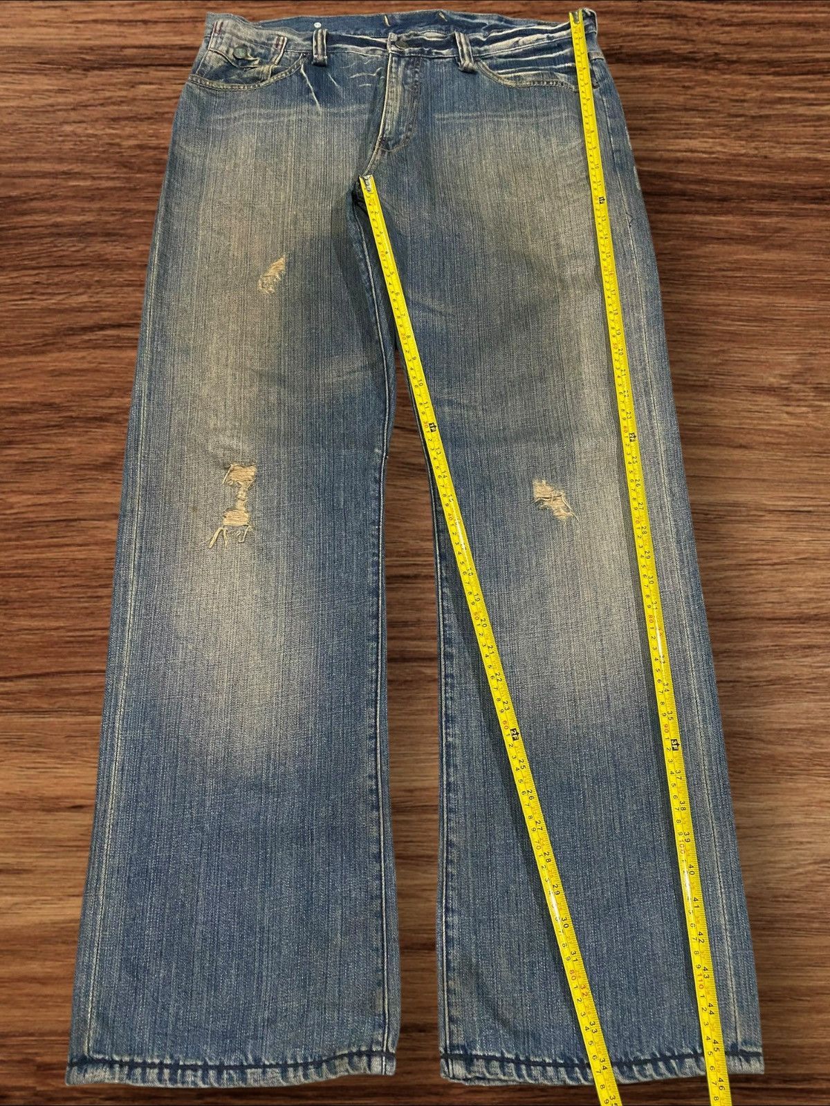 Artful Dodger ⚡️Baggy⚡️Artful Dodgers Distressed Blue Wash Streetwear Jeans Size US 36 / EU 52 - 14 Thumbnail