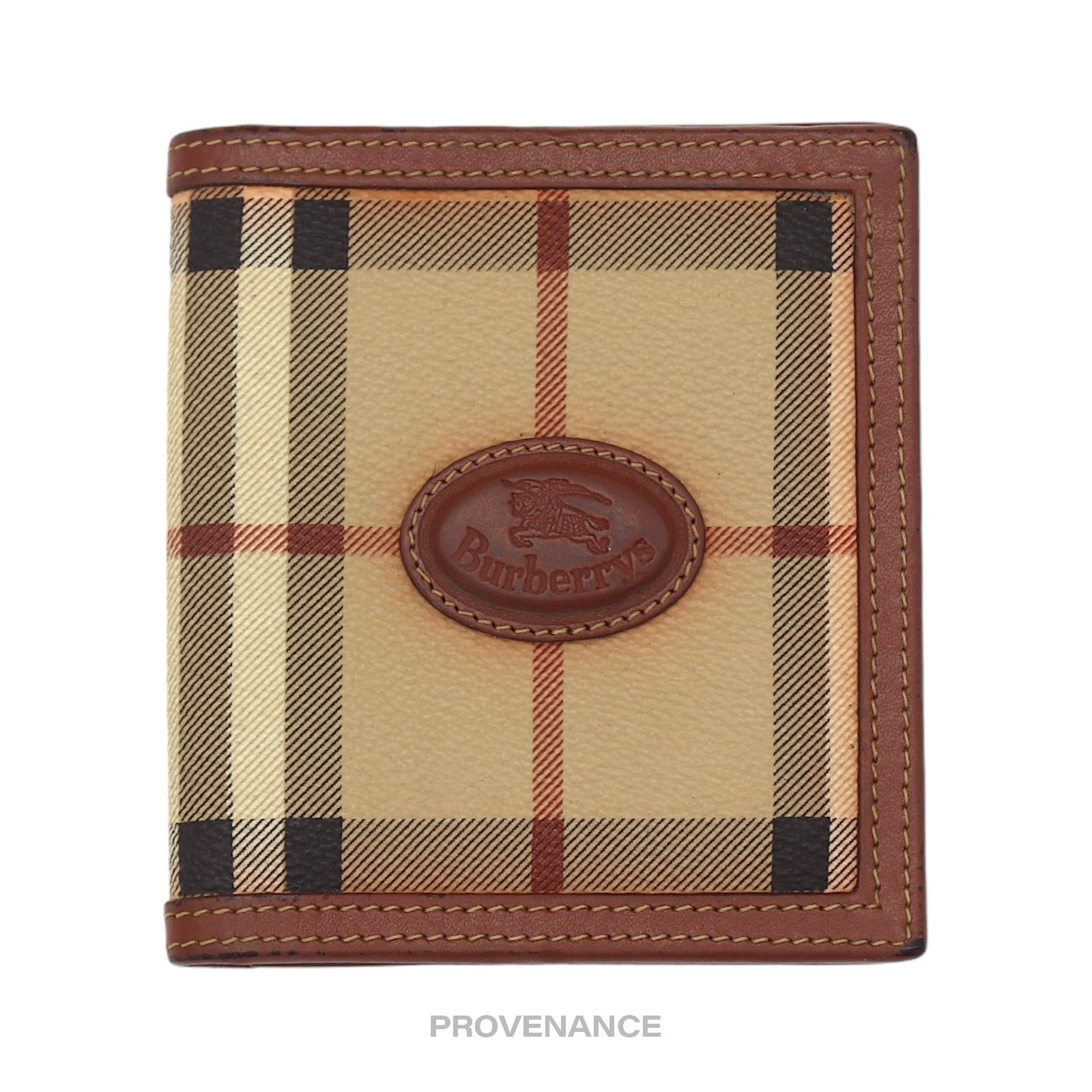 Burberry 🔴 Burberry Bifold ID Card Wallet - Nova Check Brown Size ONE SIZE - 1 Thumbnail