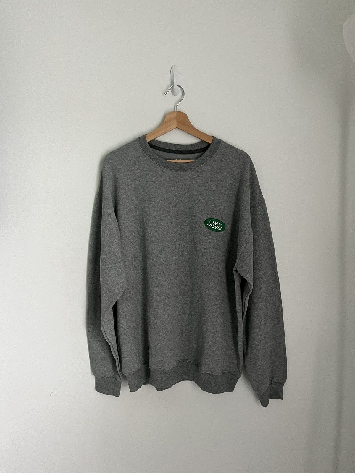 Grey Green Land Rover Range Rover Embroidery Crewneck