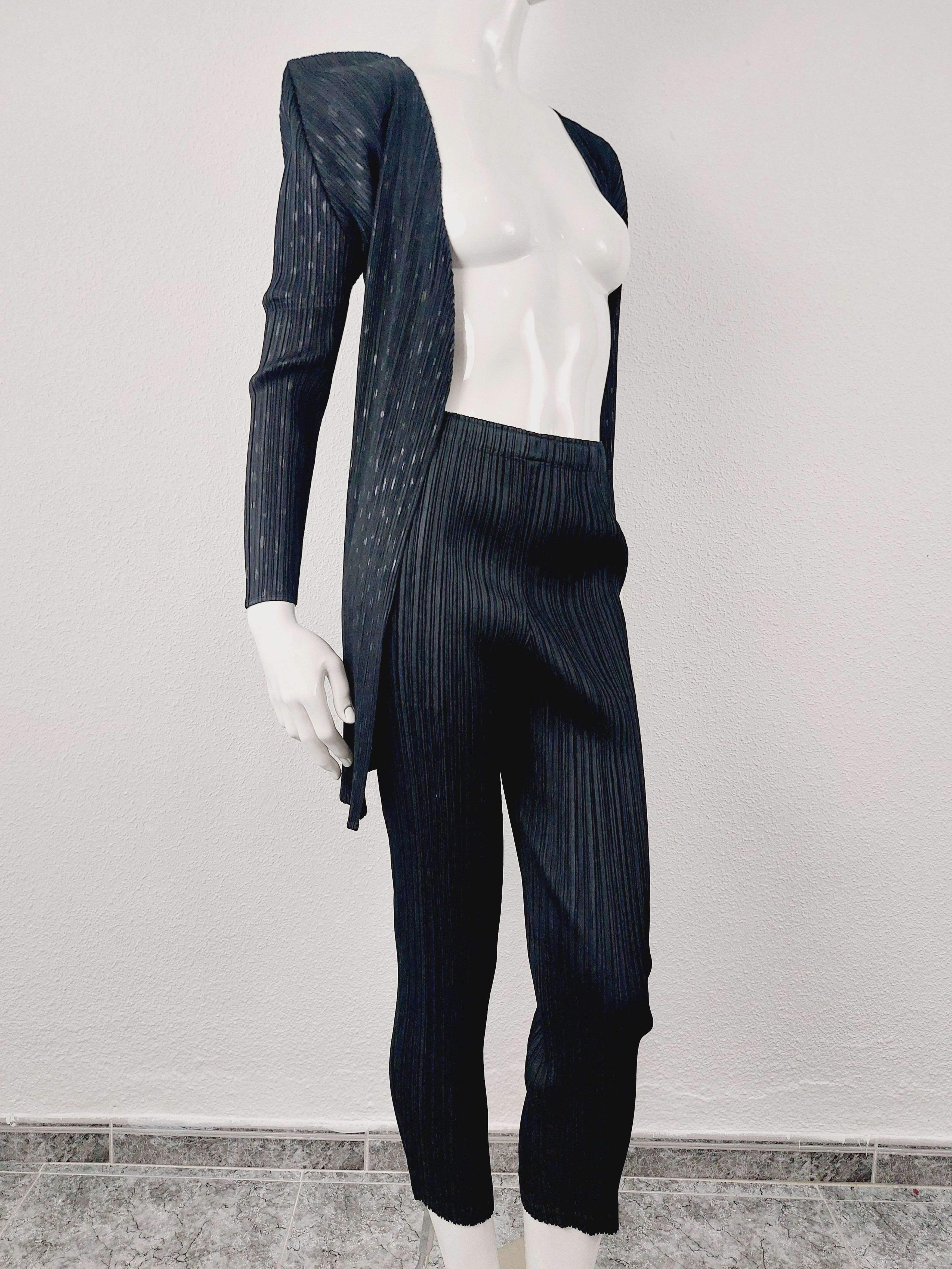 Issey Miyake Issey Miyake Pleats Please Dot Dotted Black Blazer Jacket Size ONE SIZE - 5 Thumbnail