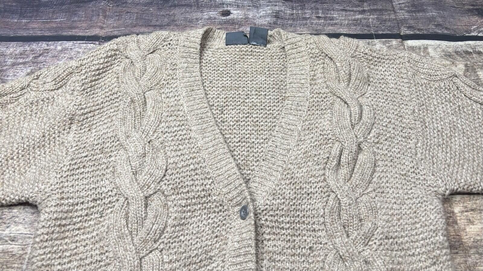 Other VTG Lizwear Cardigan Sweater Womens S Chunky Cable Knit Wool Size S / US 4 / IT 40 - 4 Thumbnail
