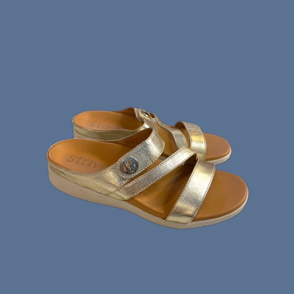 Vintage Strive Sandals Womens Gold Azore Comfort Walking Size 8.5 Size US 9 / IT 39 - 1 Thumbnail