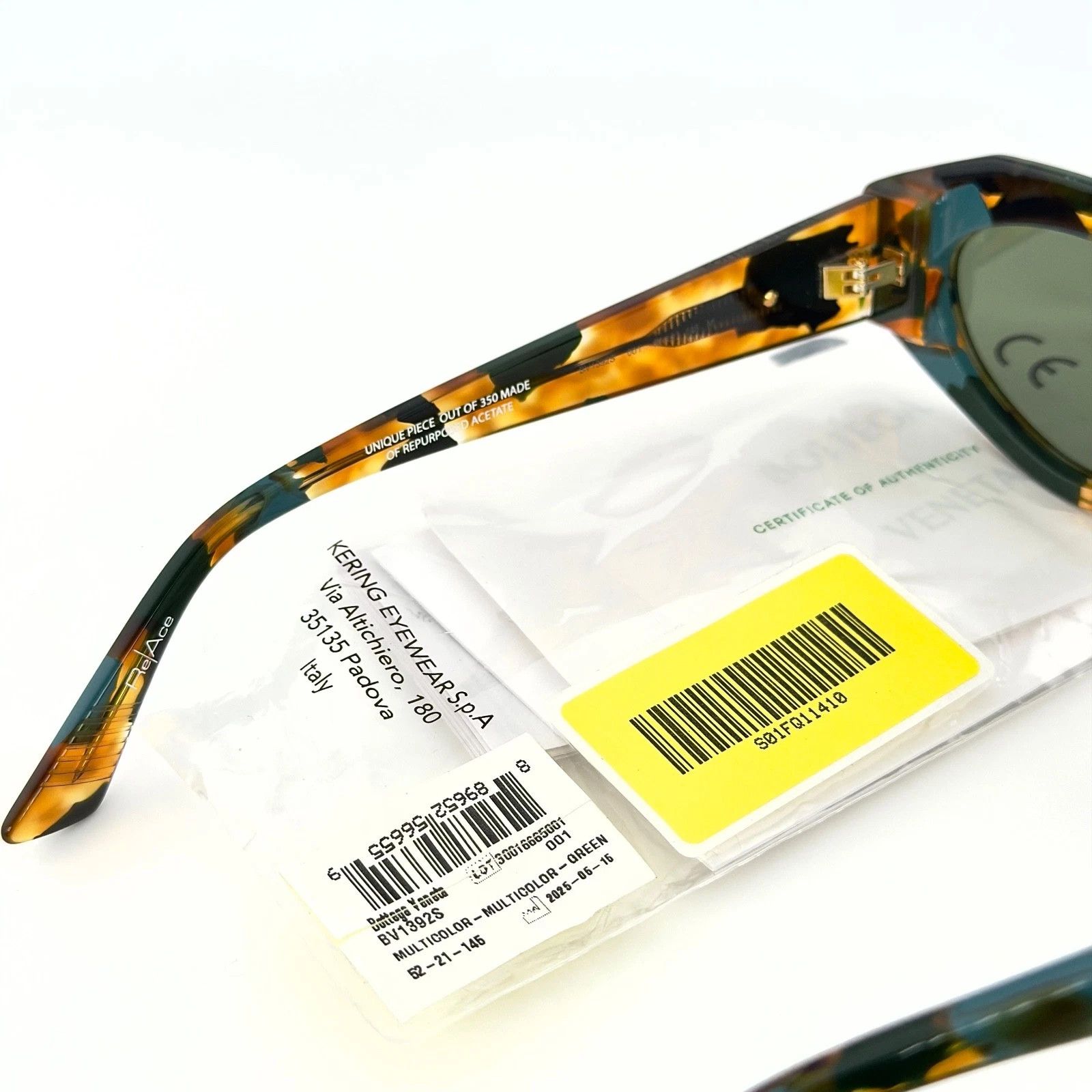 Bottega Veneta BOTTEGA VENETA 1392 ReAce BV1392S Brown Green Sunglass 001 Size ONE SIZE - 6 Thumbnail