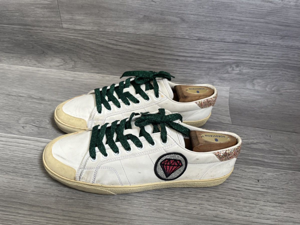 Saint Laurent Paris Saint Laurent court clasic Sl/06 white low glitter sneakers Size US 9 / EU 42 - 5 Thumbnail