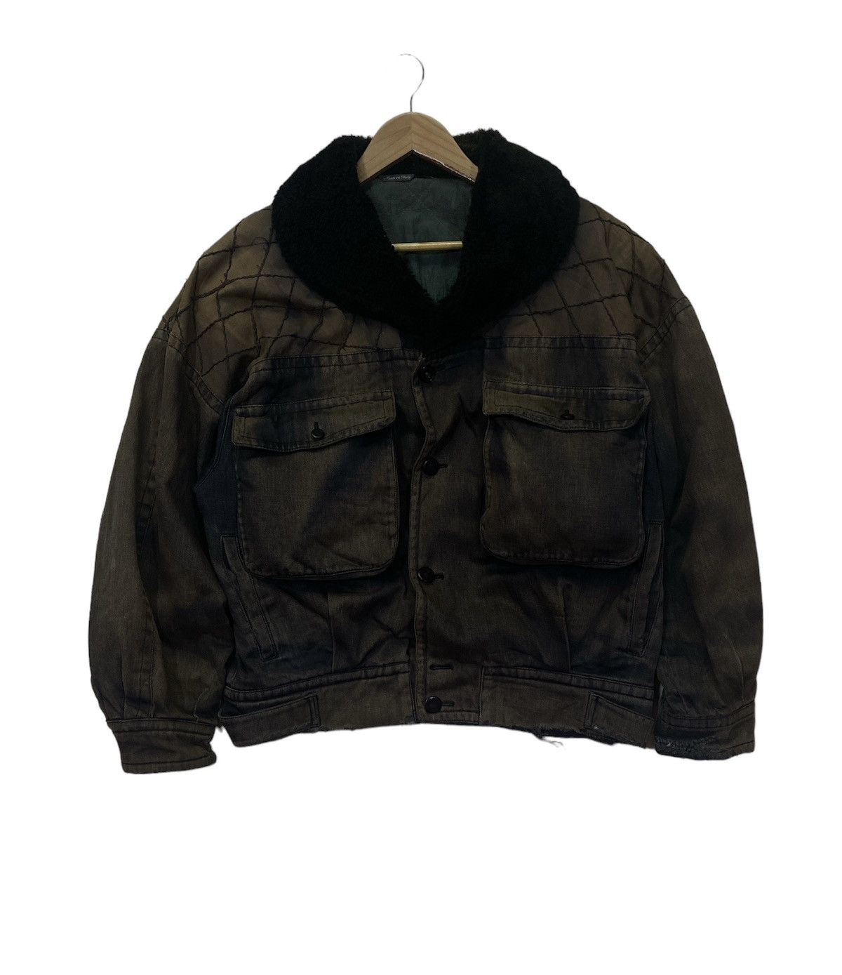 MADE ITALY VINTAGE ENRICO COVERI SUN FADED BOMBER JACKET