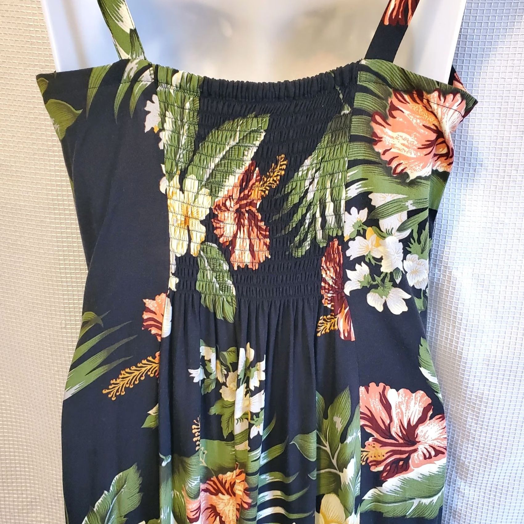 Vintage VINTAGE Serendipity Maui Womens Maxi Dress Sleeveless Floral Black Rayon M Medium Sexy Party/Cocktail Wedding Travel Spring/Summer Women Size M / US 6-8 / IT 42-44 - 6 Thumbnail