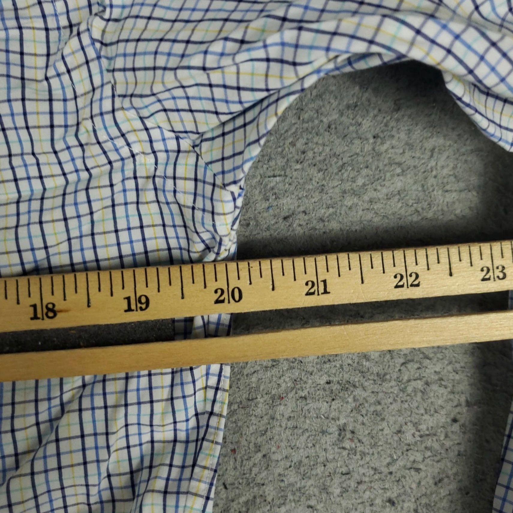 Ralph Lauren Ralph Lauren Men's Shirt Slim Fit Blue Yellow Plaid Long Sleeve Button-Up Cotton Size 40R - 6 Thumbnail