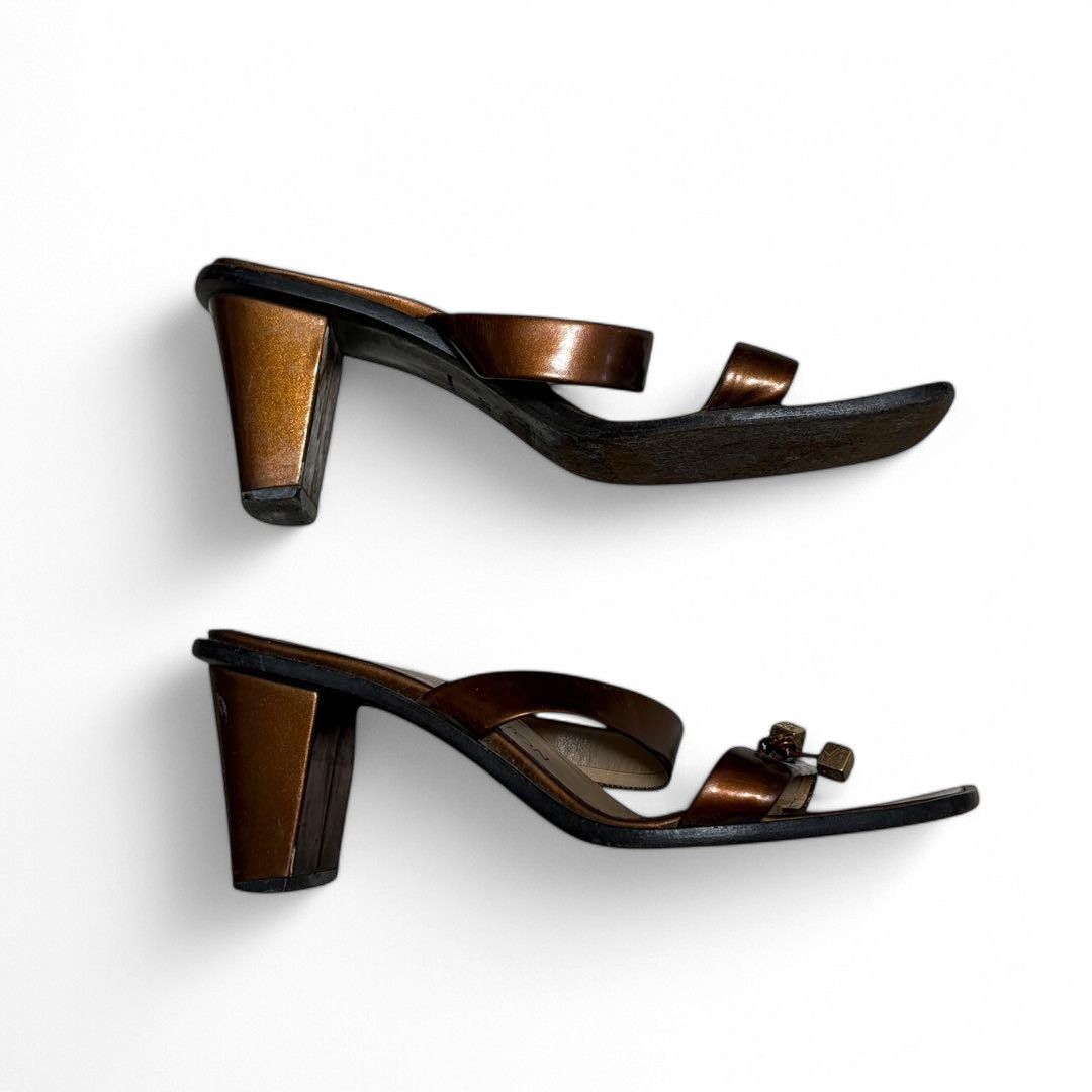 Louis Vuitton Louis Vuitton - 37.5 Vernis Mules Square Toe LV Charms Size US 6.5 / IT 36.5 - 4 Thumbnail